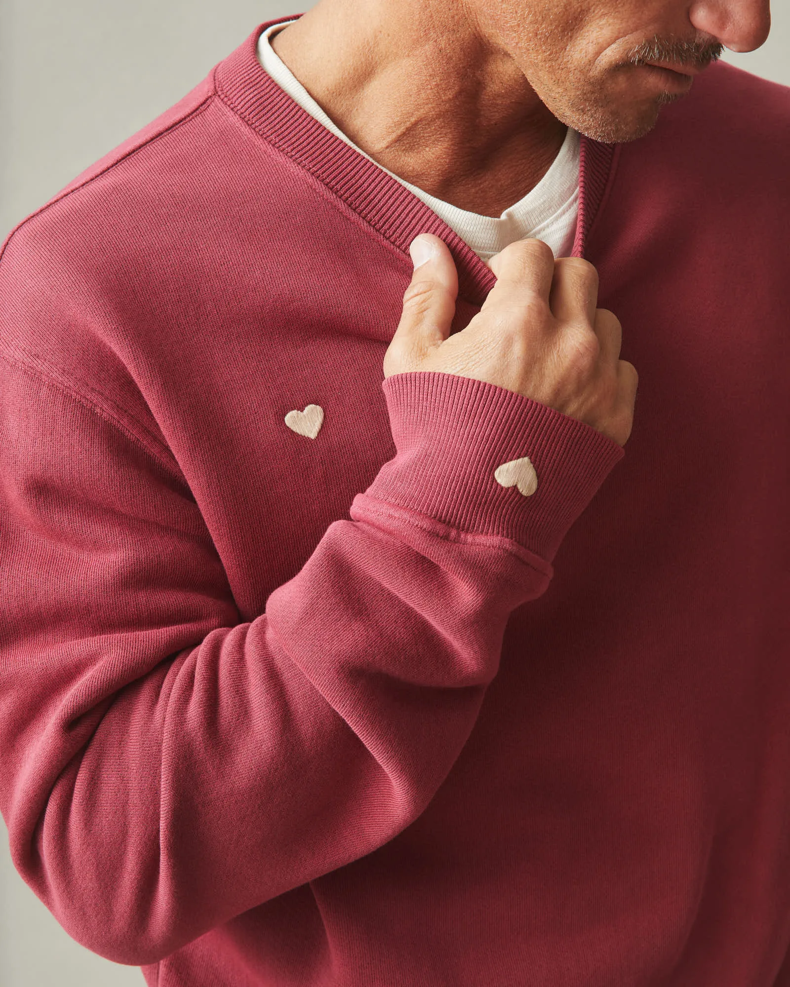 Unisex Relaxed French Terry Crew Sweatshirt - Valentine's Day - Bonfire Red sold by American Giant product image thumbnail 3