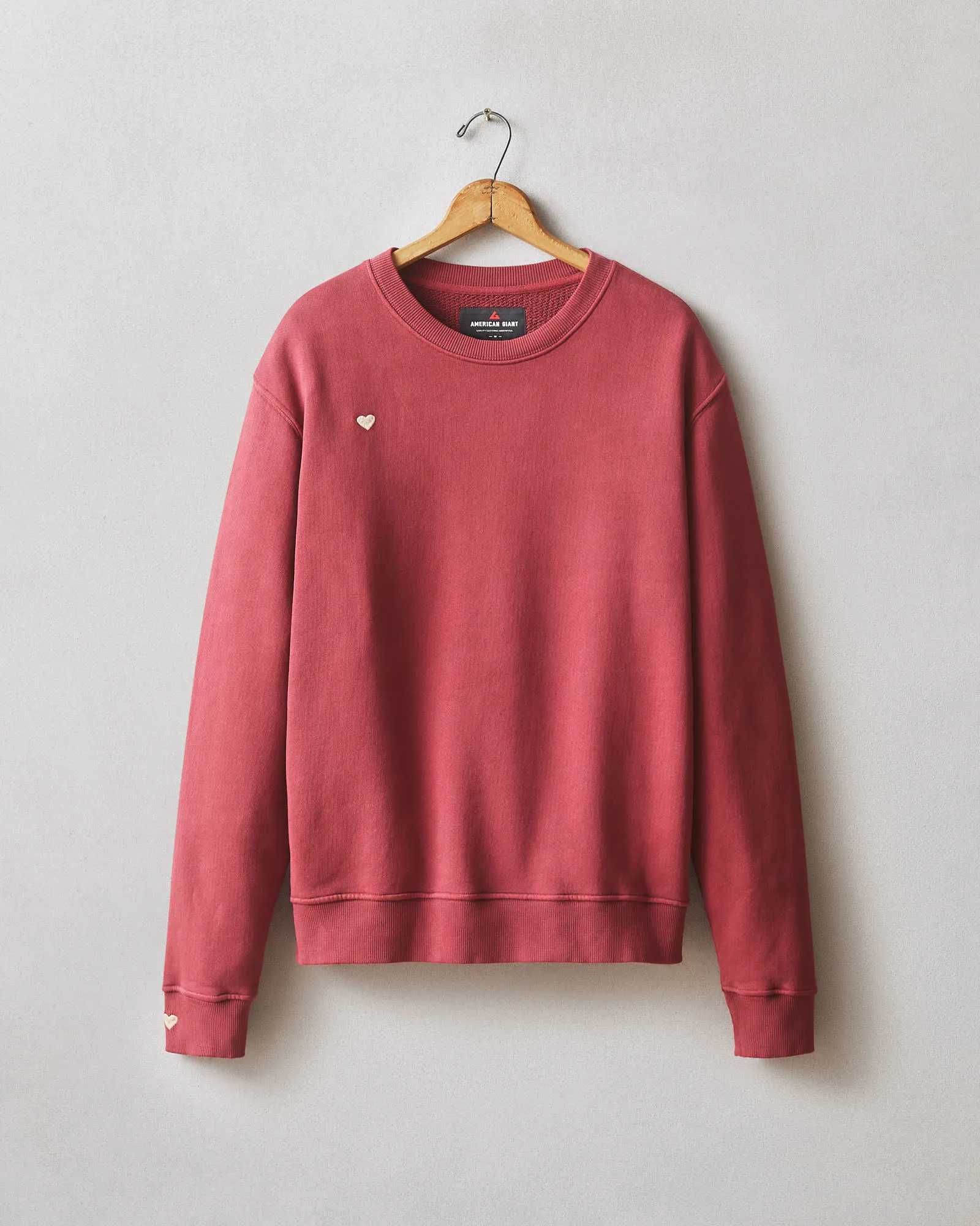 Unisex Relaxed French Terry Crew Sweatshirt - Valentine's Day - Bonfire Red sold by American Giant