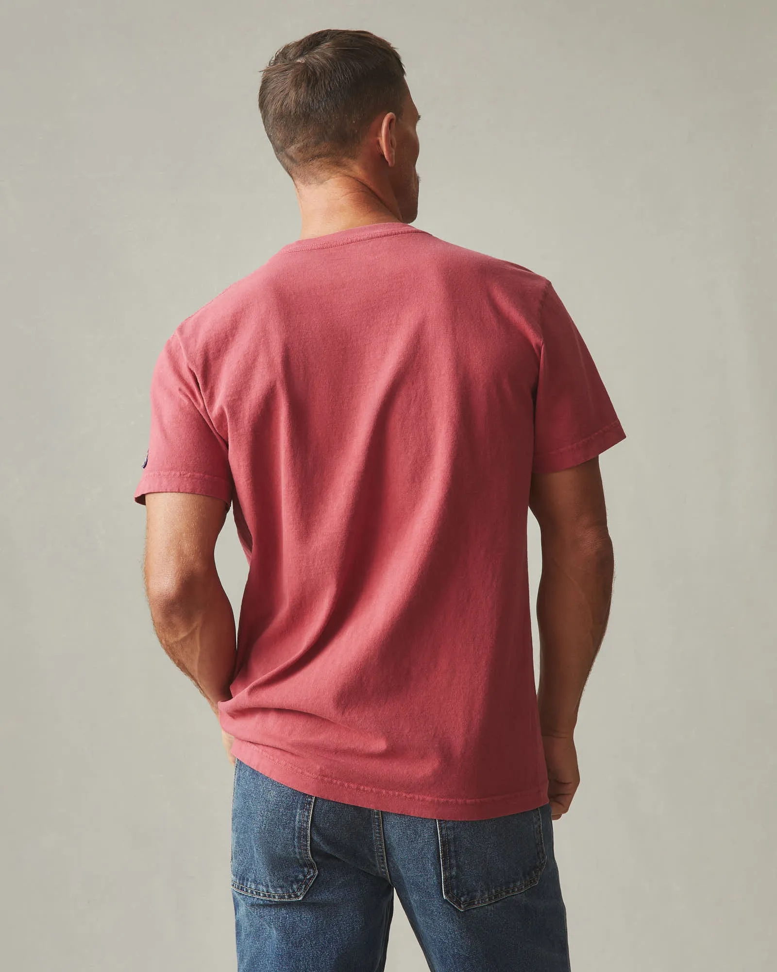 Men's Vintage Crew Tee - Washed Poppy sold by American Giant product image thumbnail 2