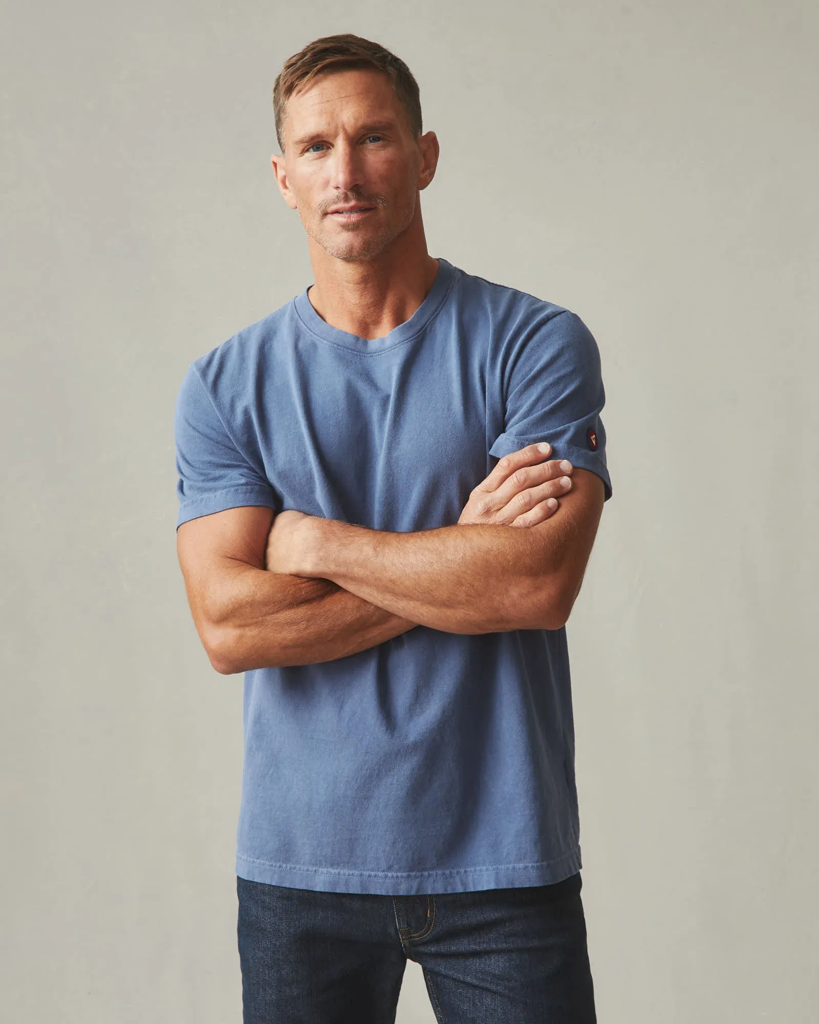 Men's Vintage Crew Tee - Washed Blue Jean sold by American Giant product image thumbnail 2