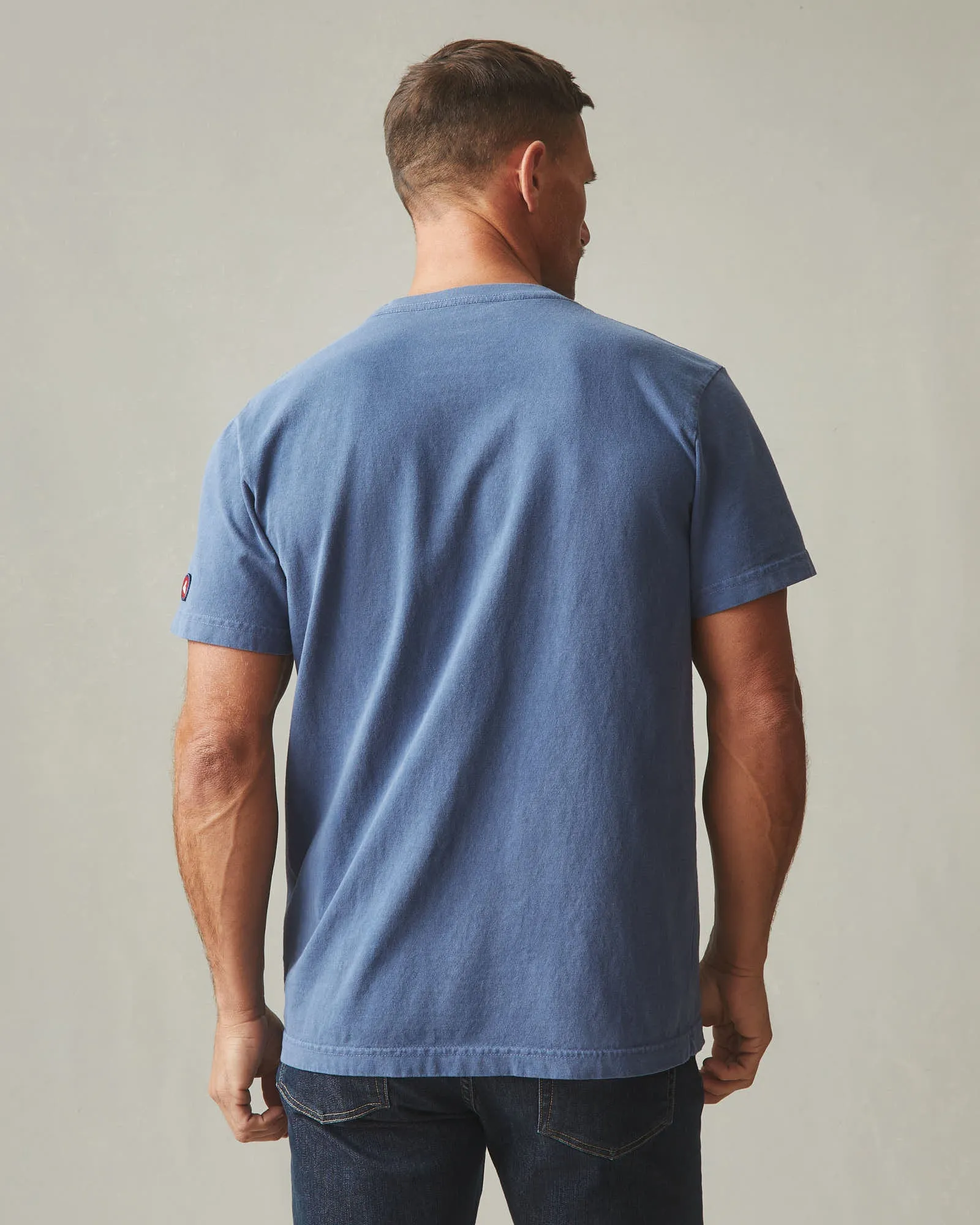 Men's Vintage Crew Tee - Washed Blue Jean sold by American Giant product image thumbnail 3