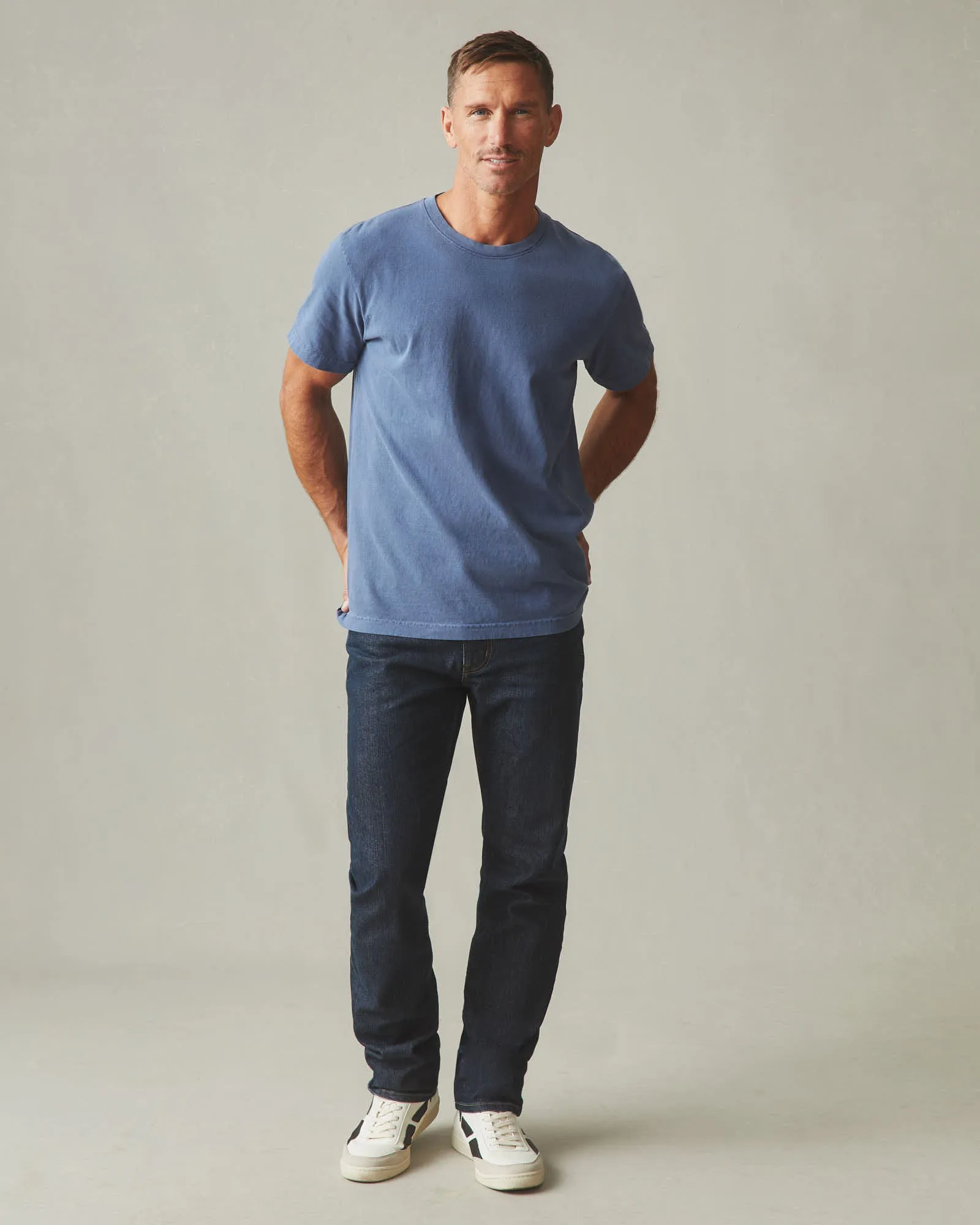 Men's Vintage Crew Tee - Washed Blue Jean sold by American Giant product image thumbnail 5