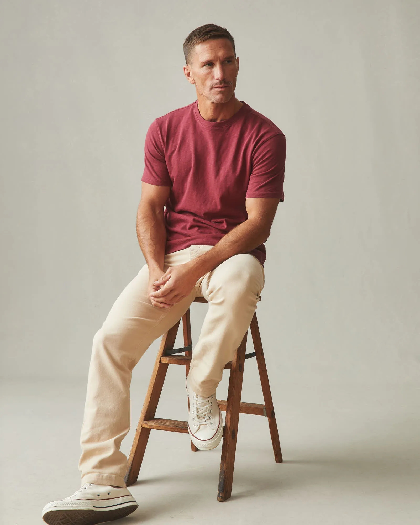 Men's Premium Slub Crew Tee - Oxblood sold by American Giant product image thumbnail 5
