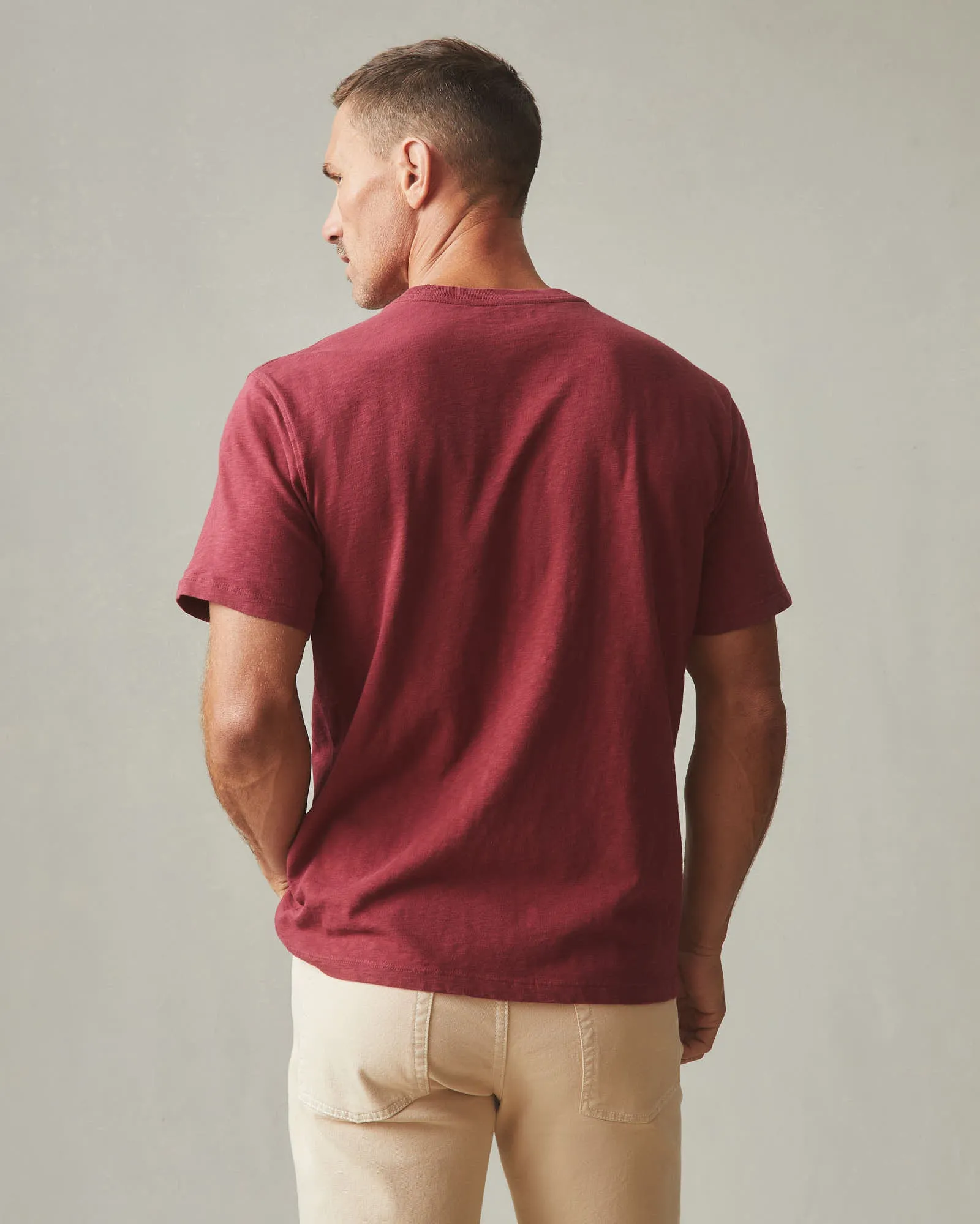 Men's Premium Slub Crew Tee - Oxblood sold by American Giant product image thumbnail 3