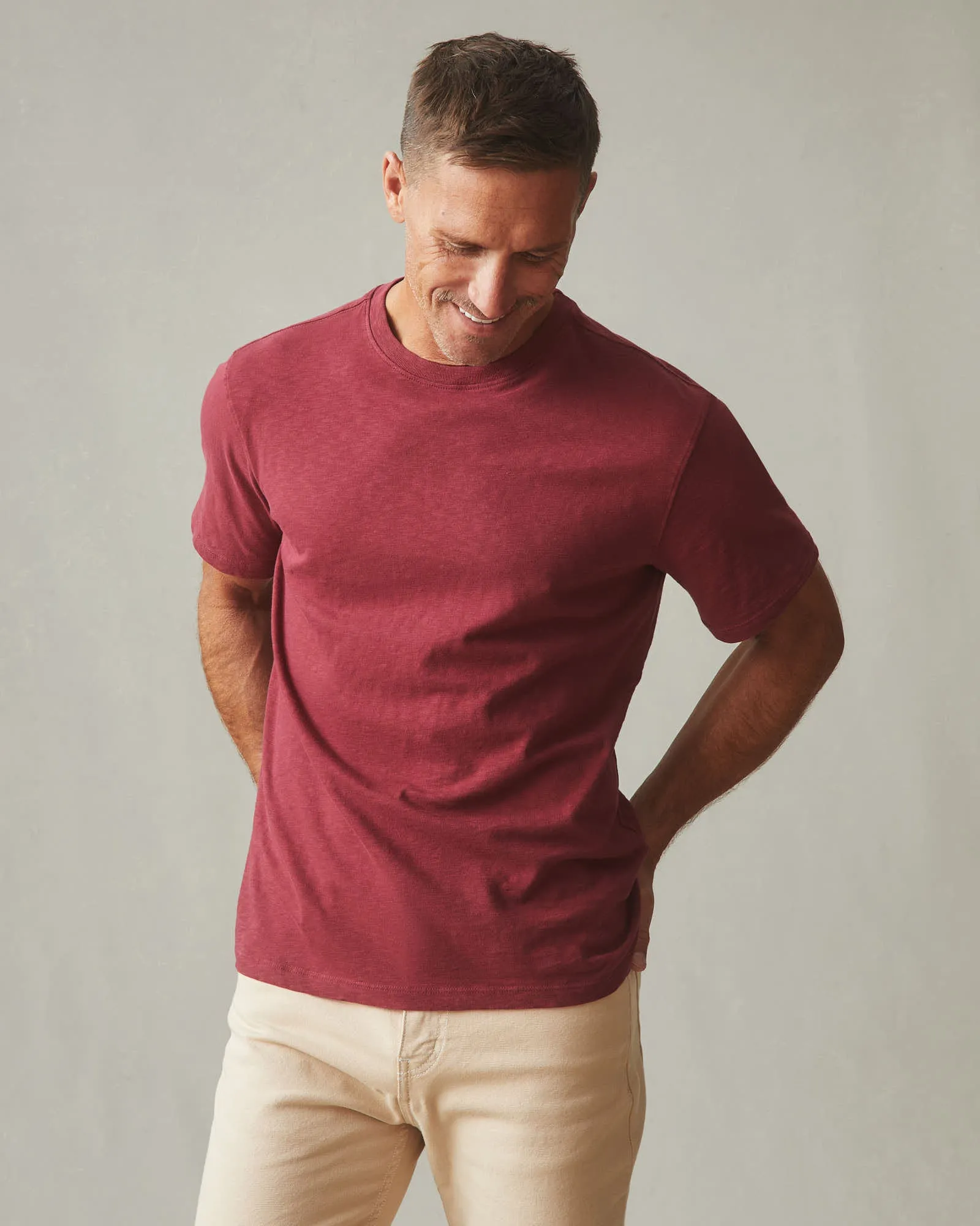 Men's Premium Slub Crew Tee - Oxblood sold by American Giant product image thumbnail 2