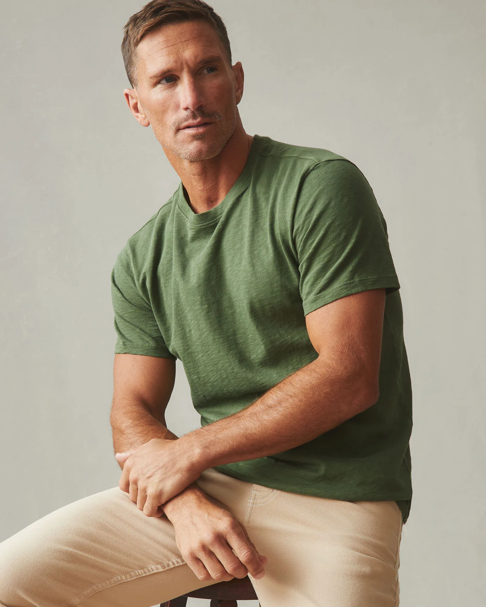 Men's Premium Slub Crew Tee - Chive sold by American Giant product image thumbnail 4