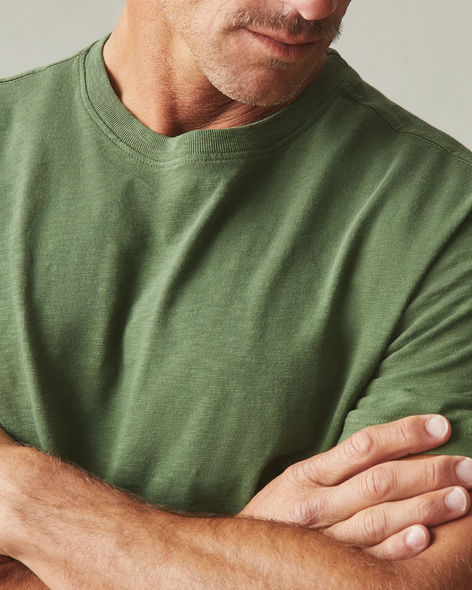 Men's Premium Slub Crew Tee - Chive sold by American Giant product image thumbnail 2