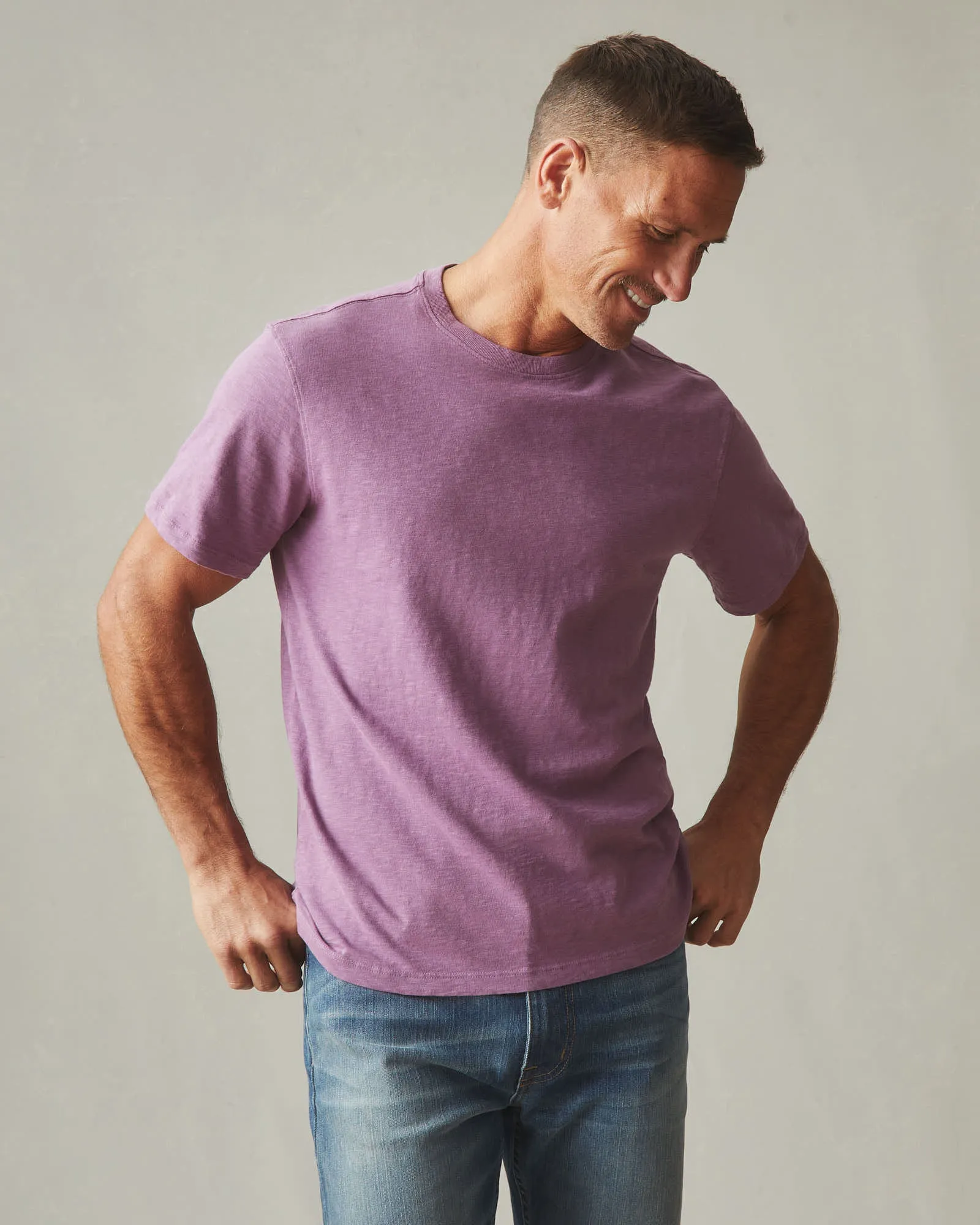 Men's Premium Slub Crew Tee - Plum Berry sold by American Giant