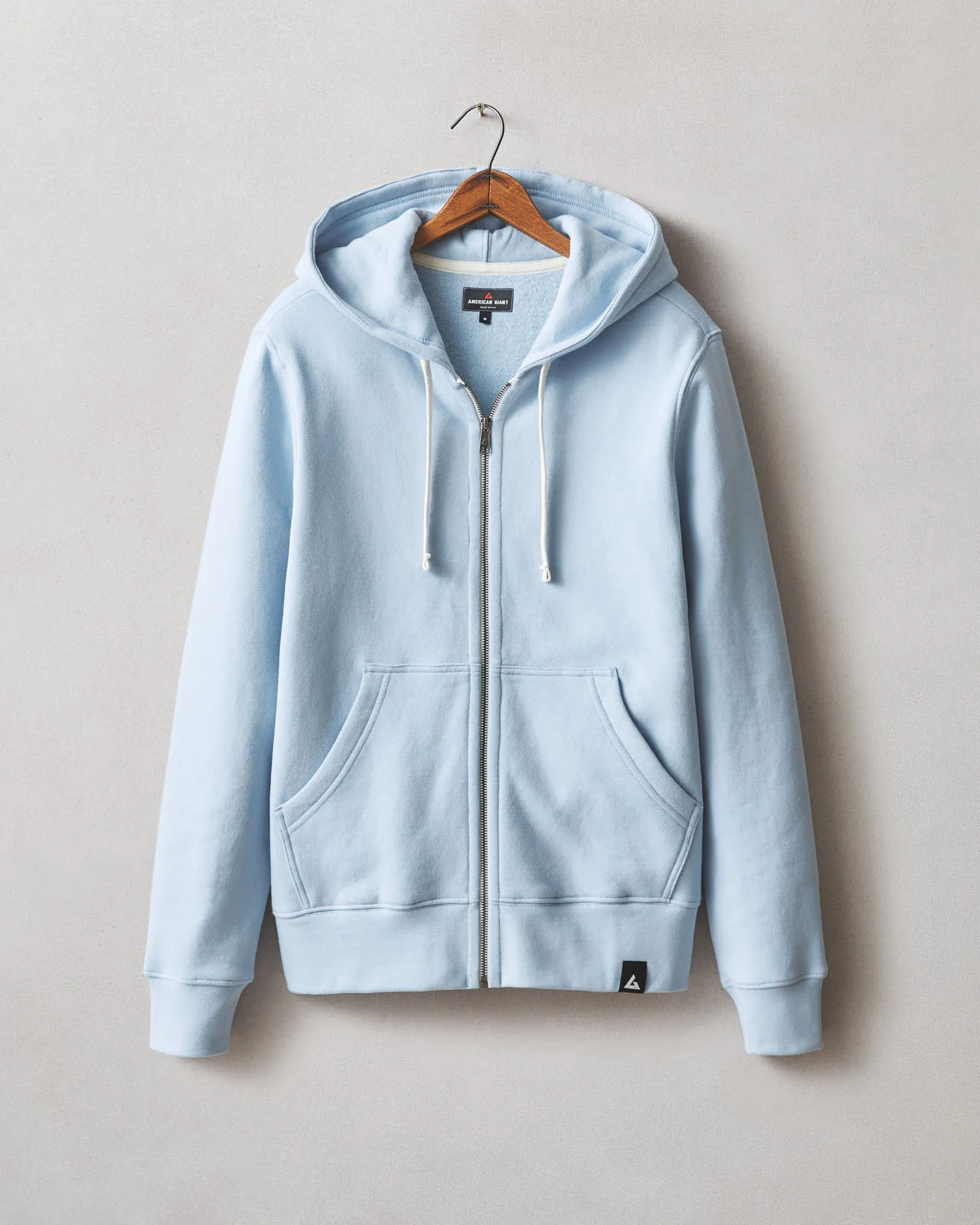 Men's Midweight Full Zip - Powder Blue sold by American Giant