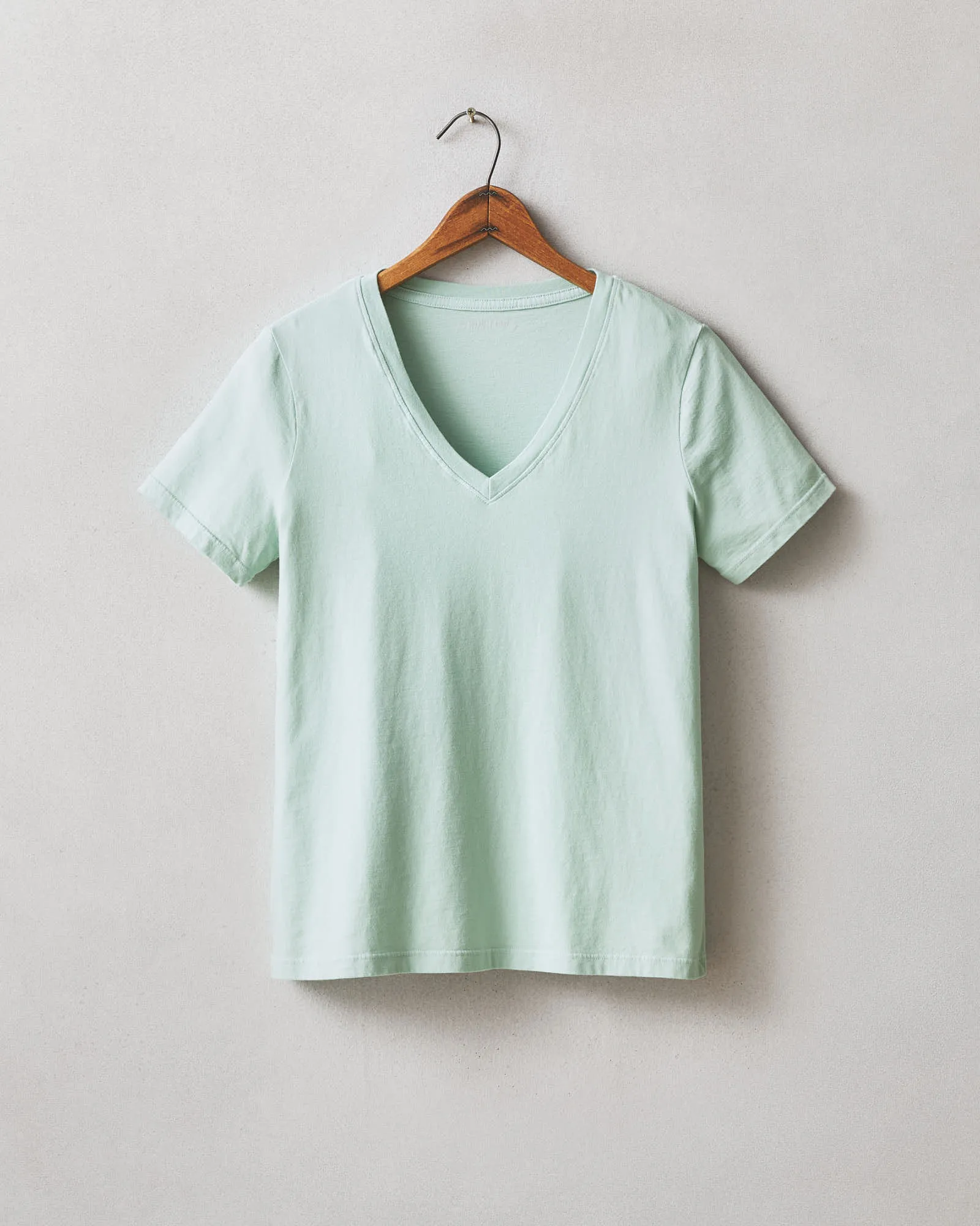 Women's Classic Cotton V-Neck Tee - Grayed Jade sold by American Giant product image thumbnail 5