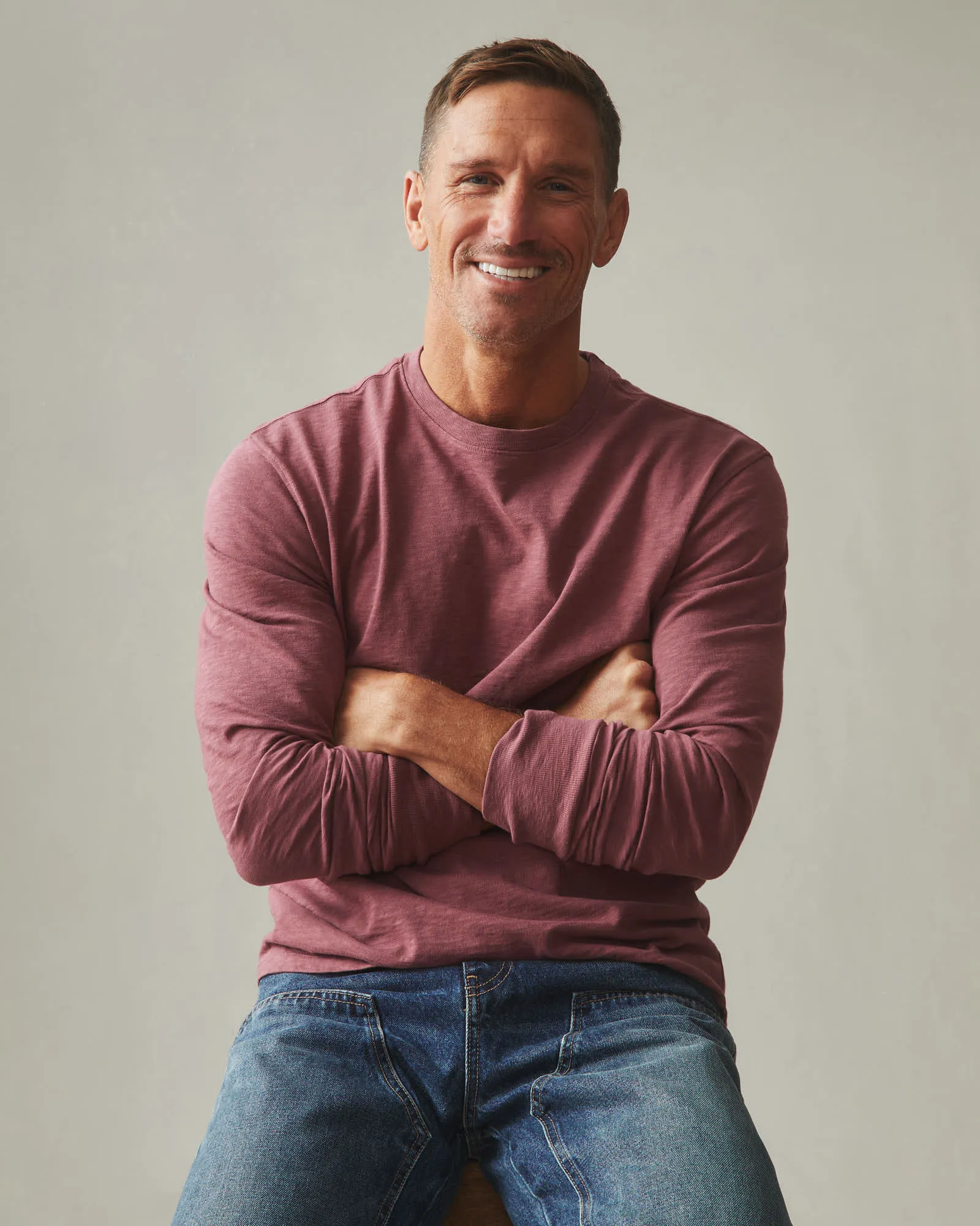 Men's Premium Slub Crew Long Sleeve Tee - Wild Ginger sold by American Giant product image thumbnail 4