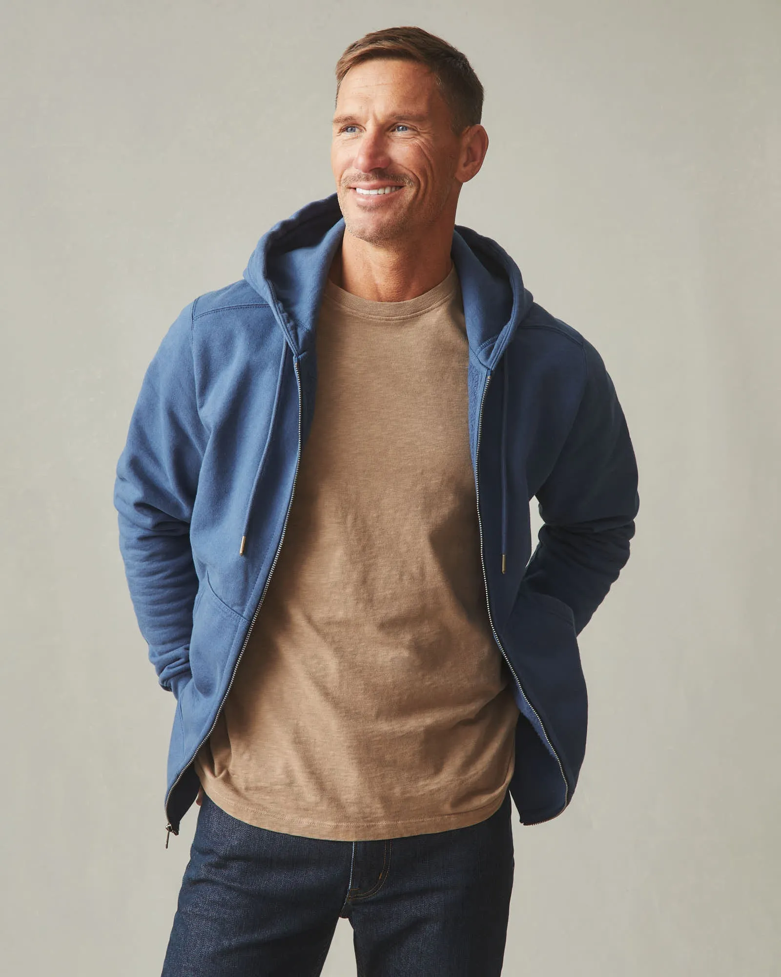 Men's Classic Full Zip - Marine Navy sold by American Giant product image thumbnail 3