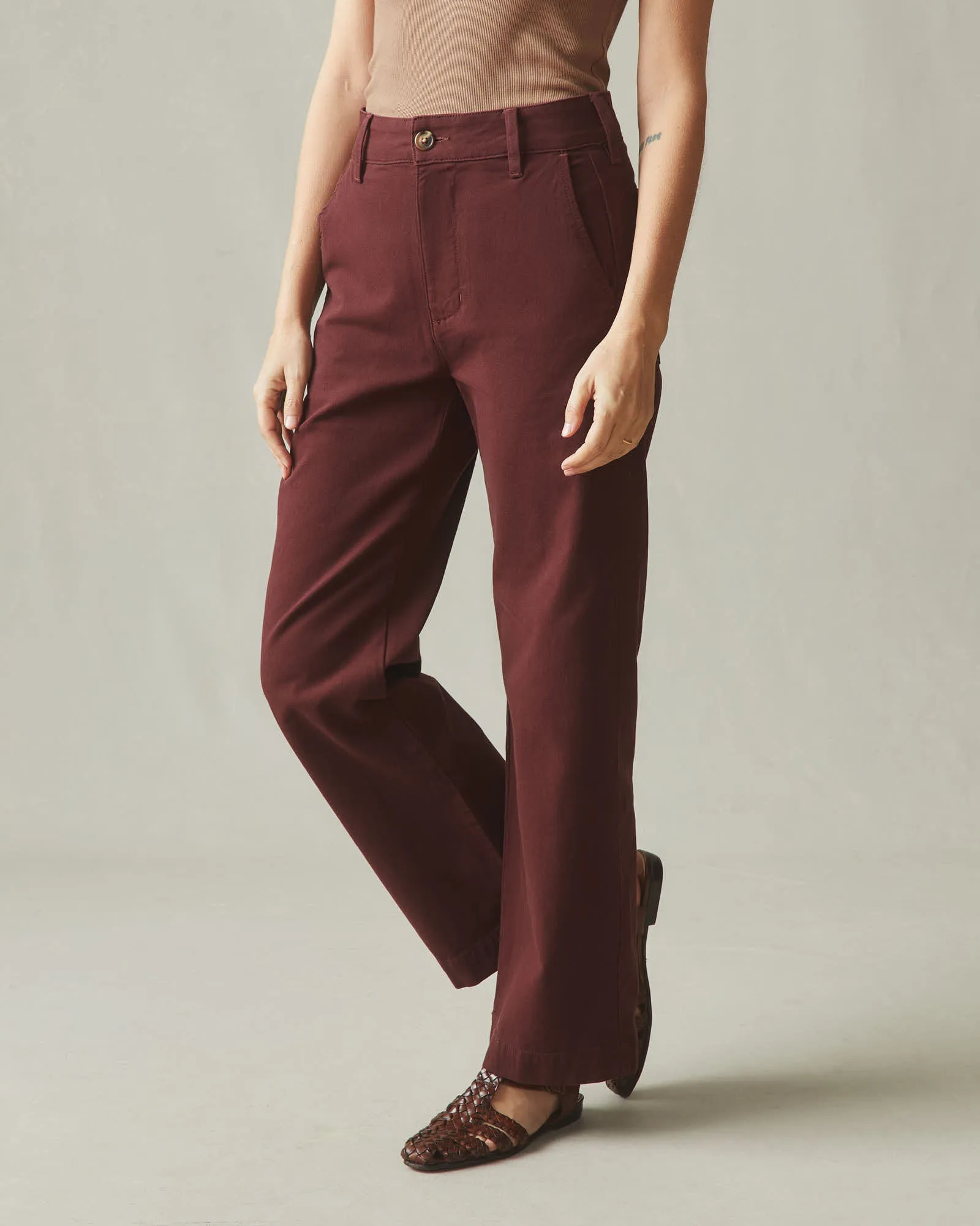 Women's Wide Leg Pant - Rum Raisin sold by American Giant product image thumbnail 3
