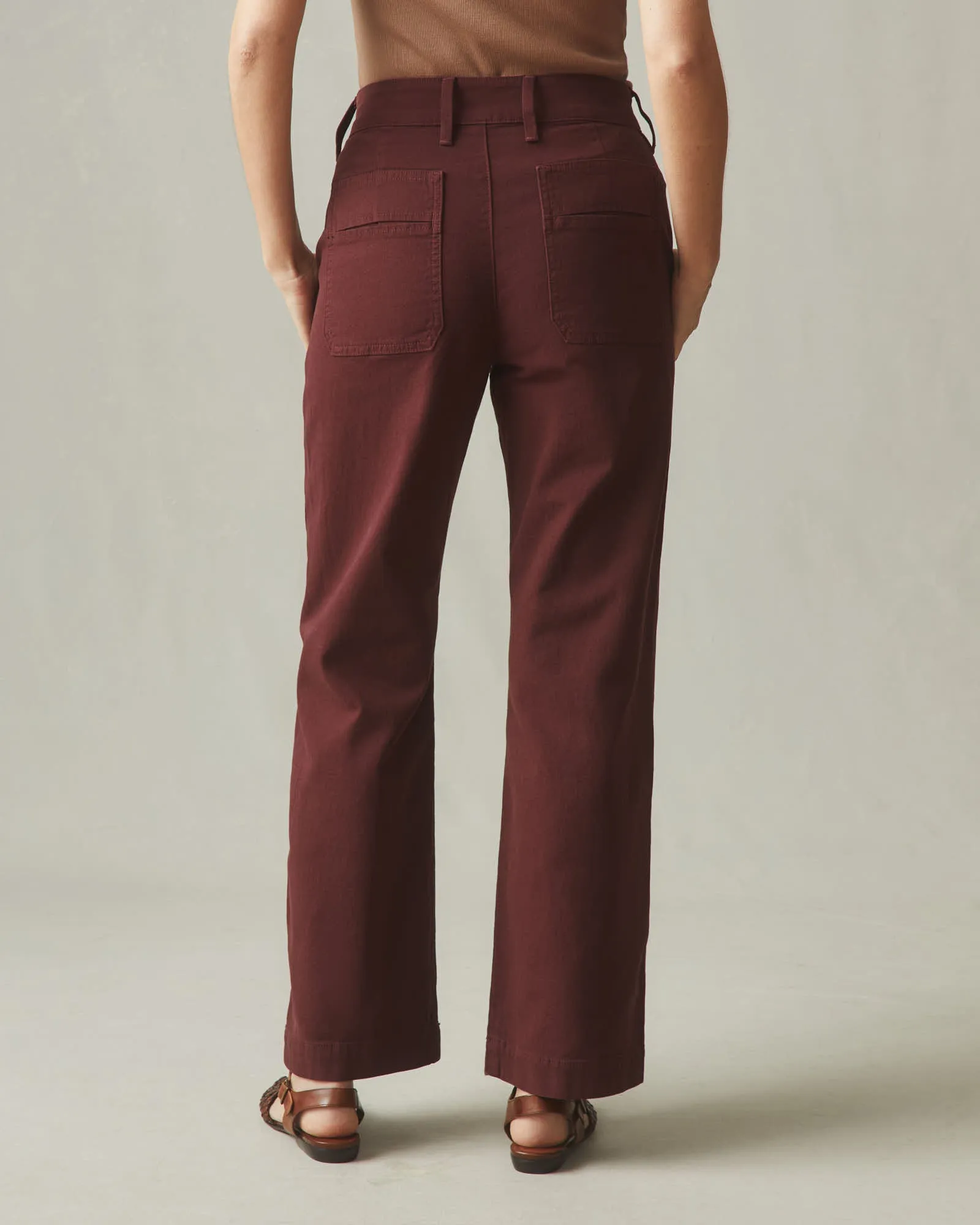 Women's Wide Leg Pant - Rum Raisin sold by American Giant product image thumbnail 4