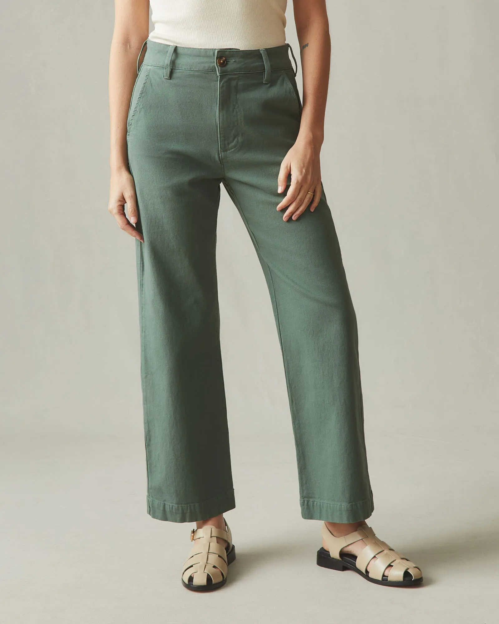 Women's Wide Leg Pant - Fern sold by American Giant