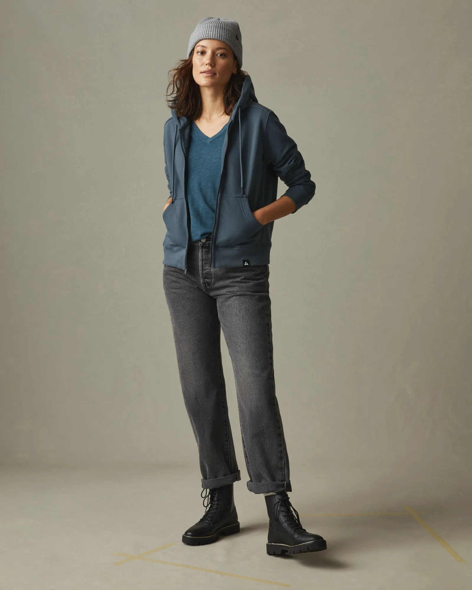 Relaxed Classic Full Zip - Vintage Indigo sold by American Giant product image thumbnail 5