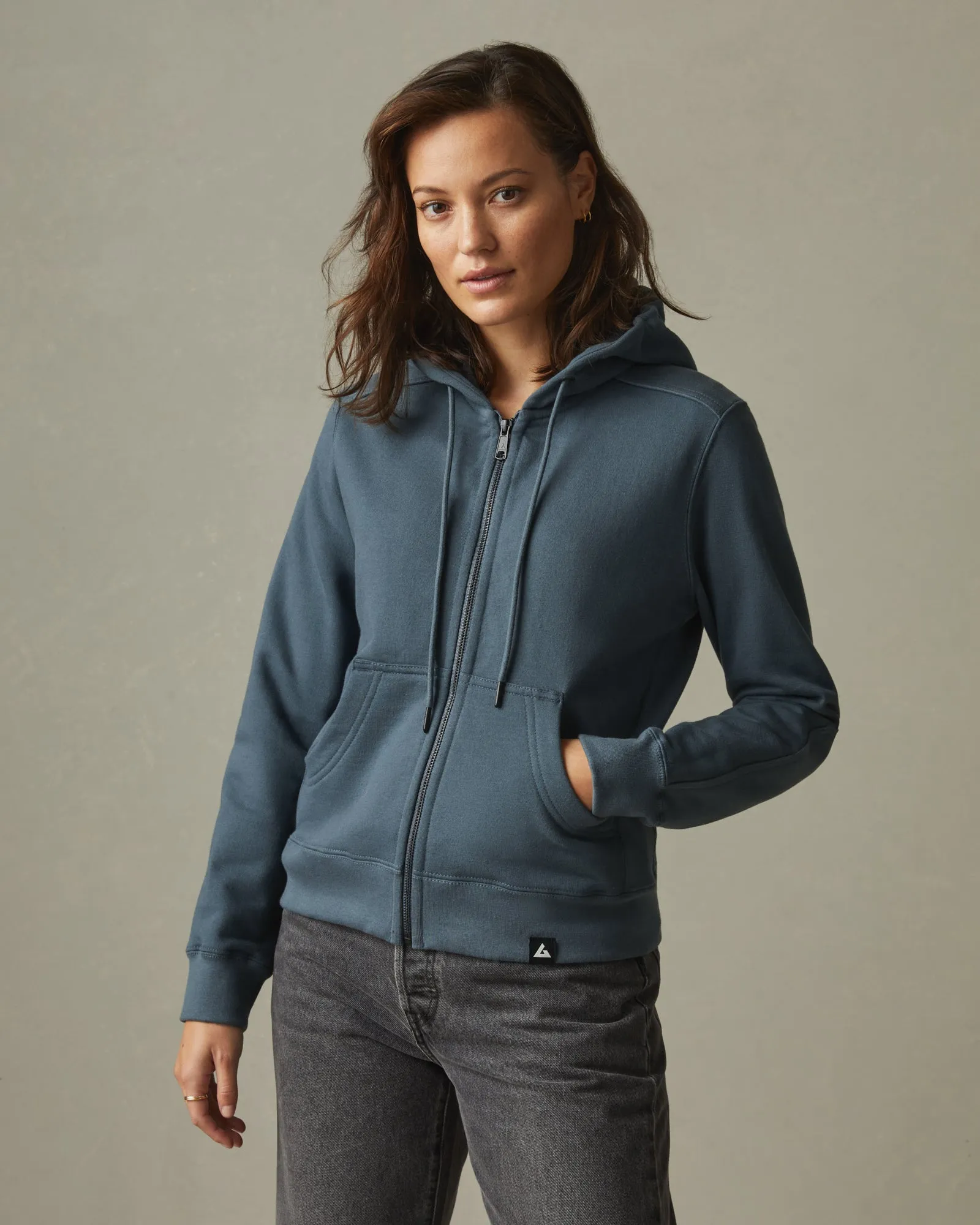 Relaxed Classic Full Zip - Vintage Indigo sold by American Giant