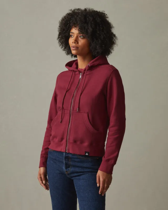 Relaxed Classic Full Zip - Bonfire Red sold by American Giant