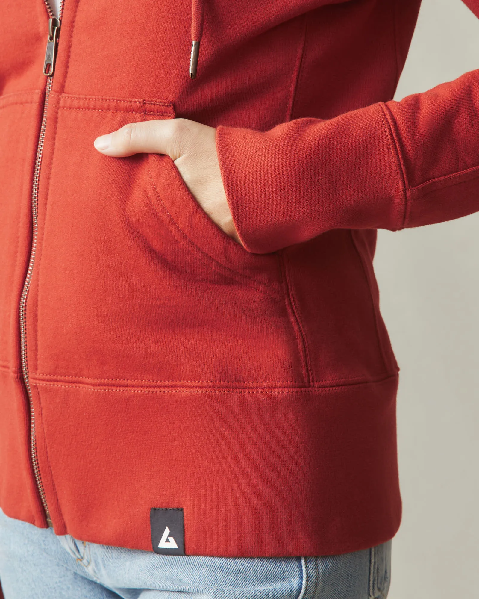 Women's Classic Full Zip - Tiger Lily sold by American Giant product image thumbnail 5