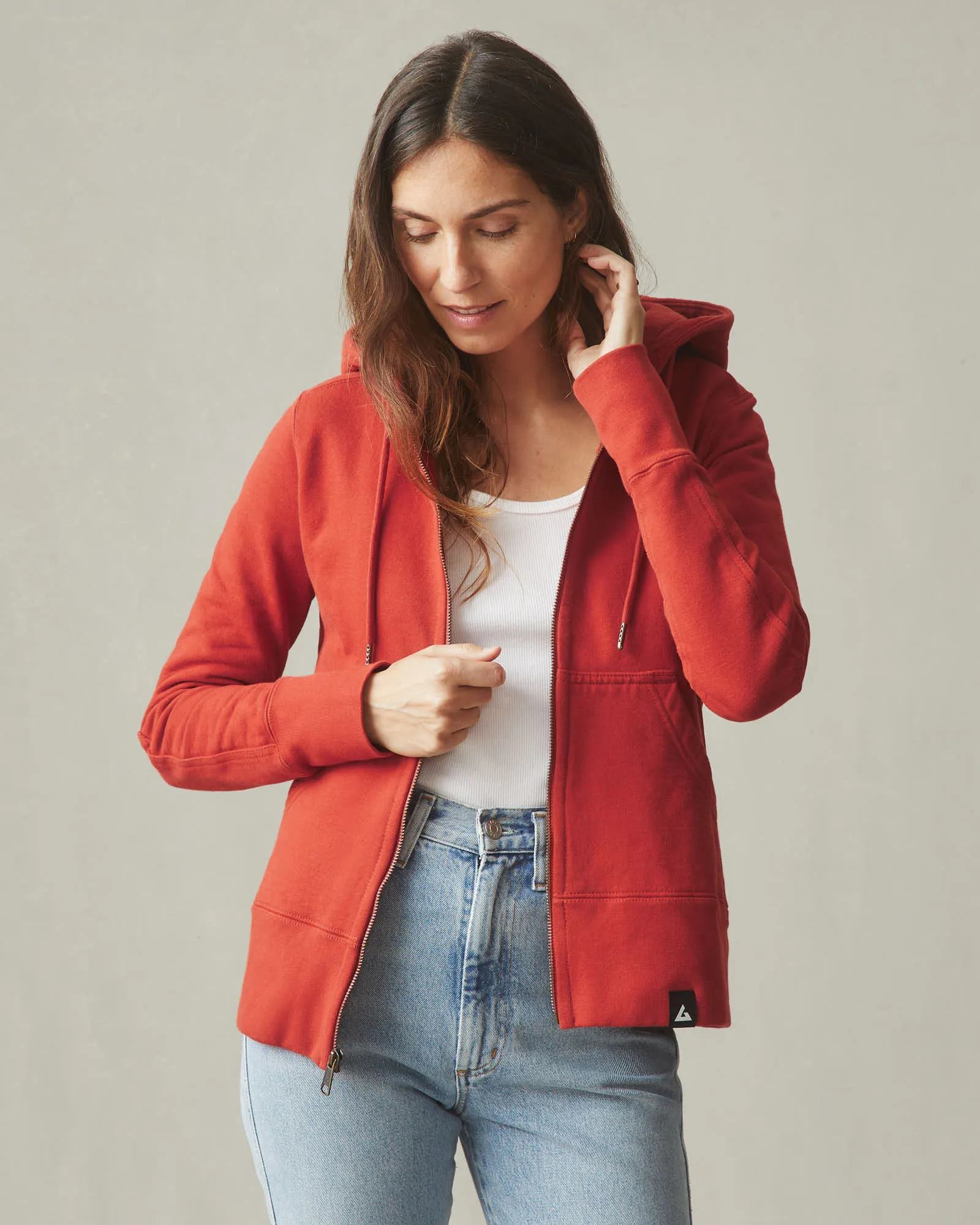 Women's Classic Full Zip - Tiger Lily sold by American Giant product image thumbnail 2