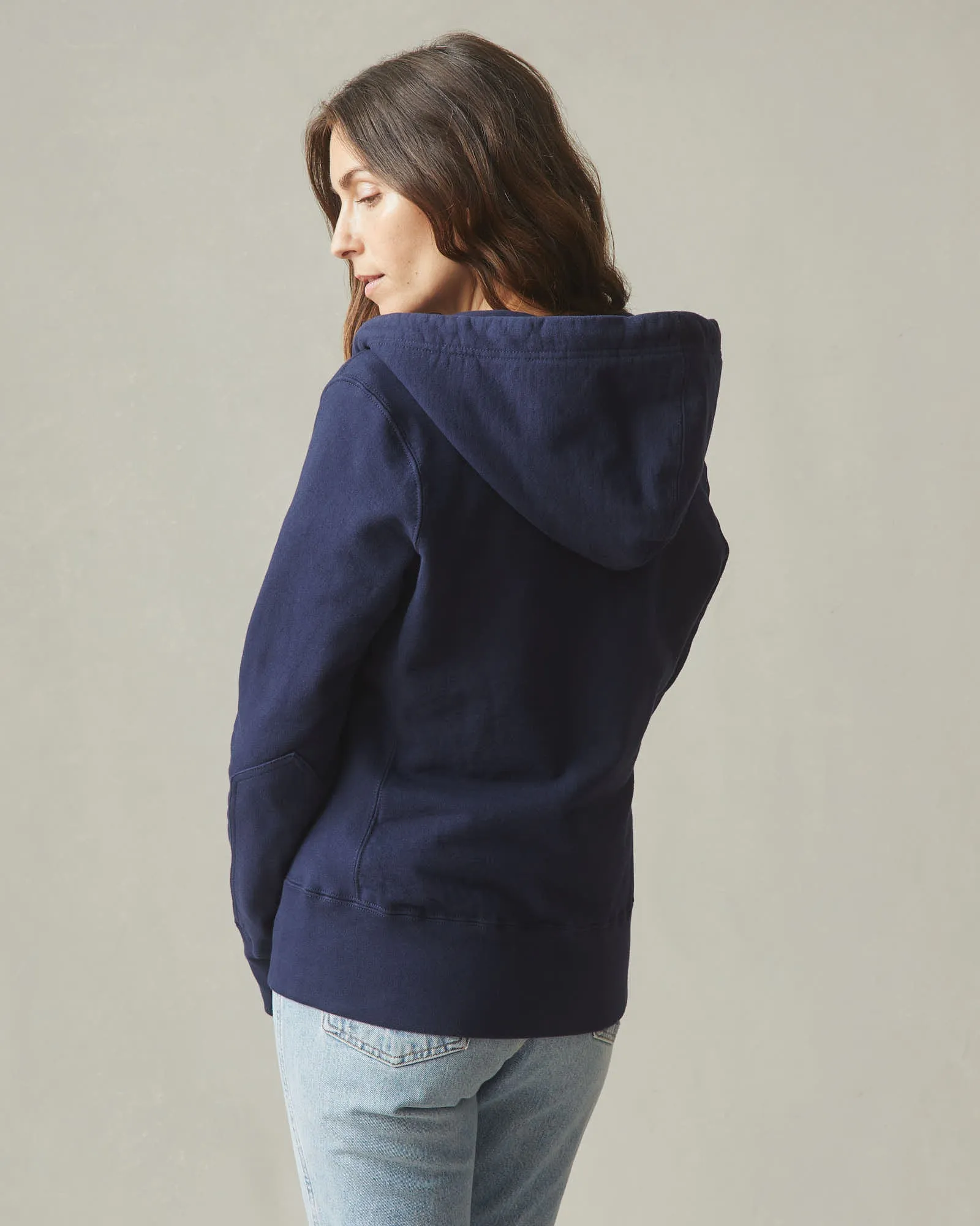Women's Classic Full Zip - True Navy sold by American Giant product image thumbnail 5