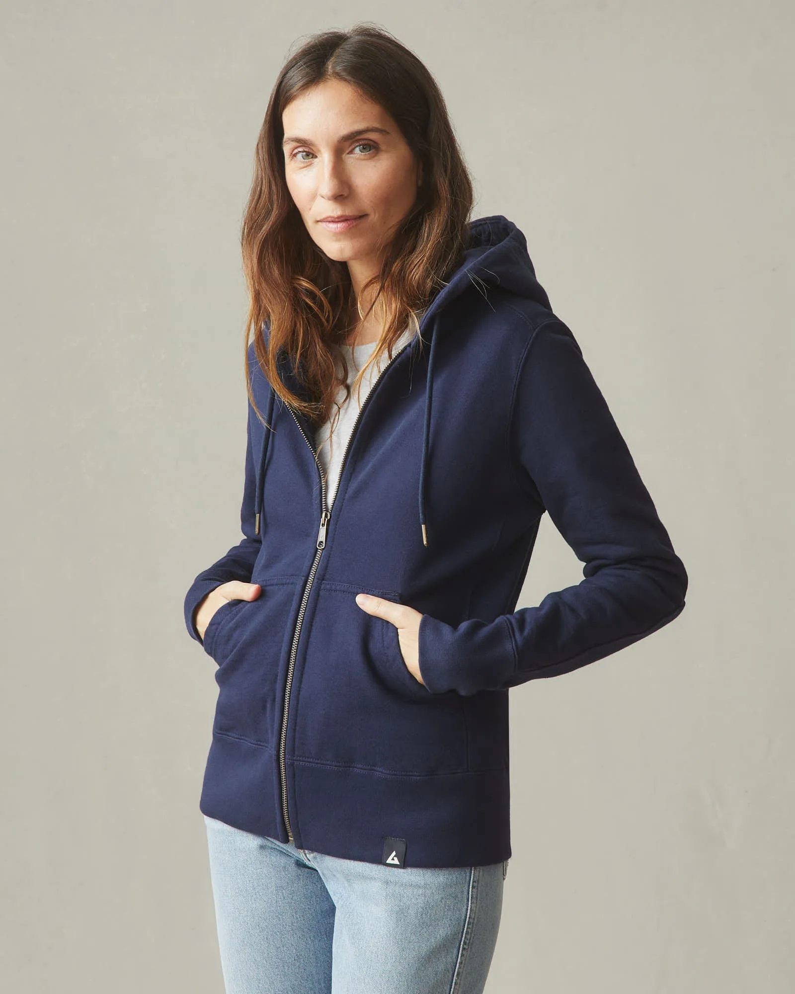 Women's Classic Full Zip - True Navy sold by American Giant product image thumbnail 3