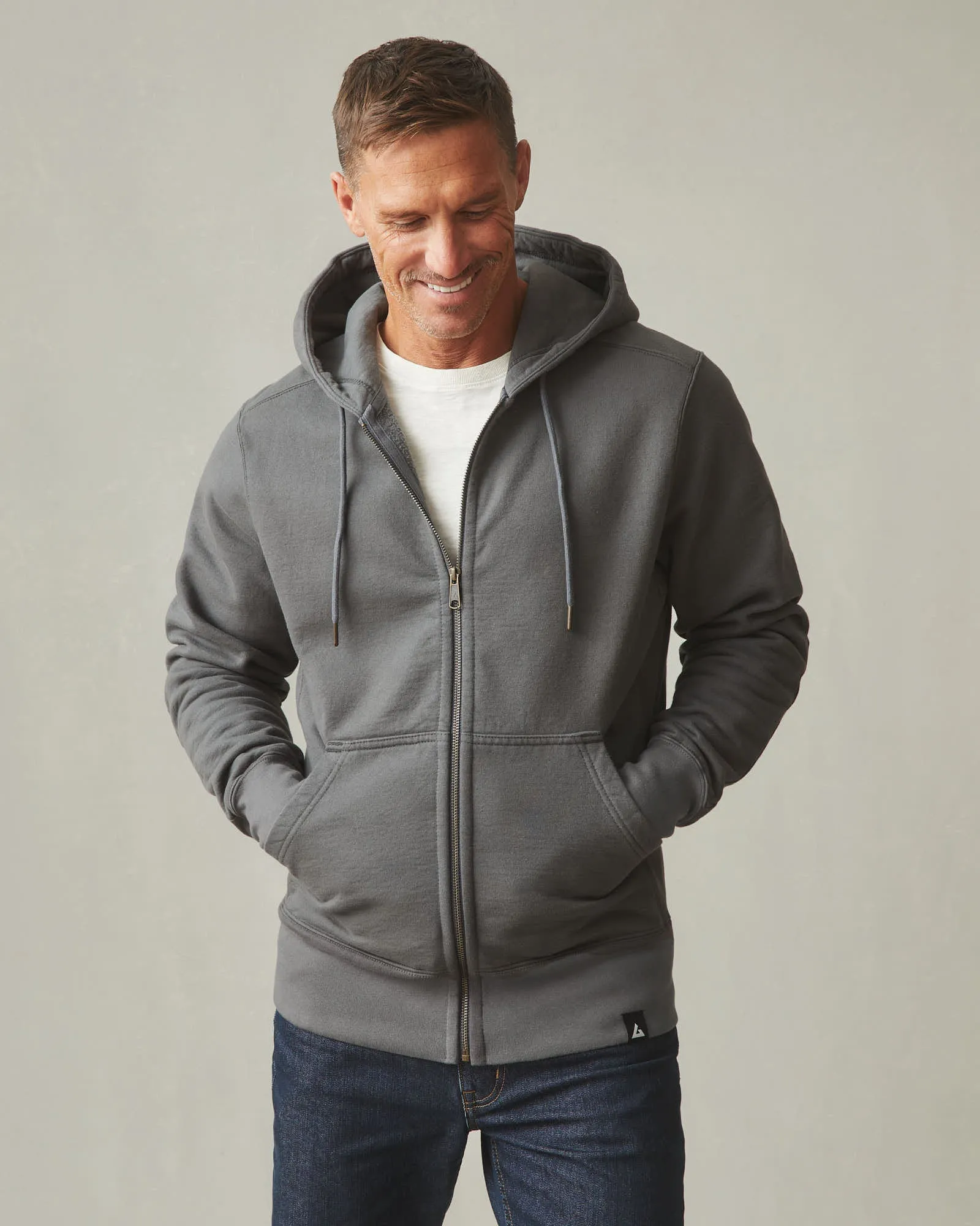 Men's Classic Full Zip - Dark Charcoal sold by American Giant product image thumbnail 3