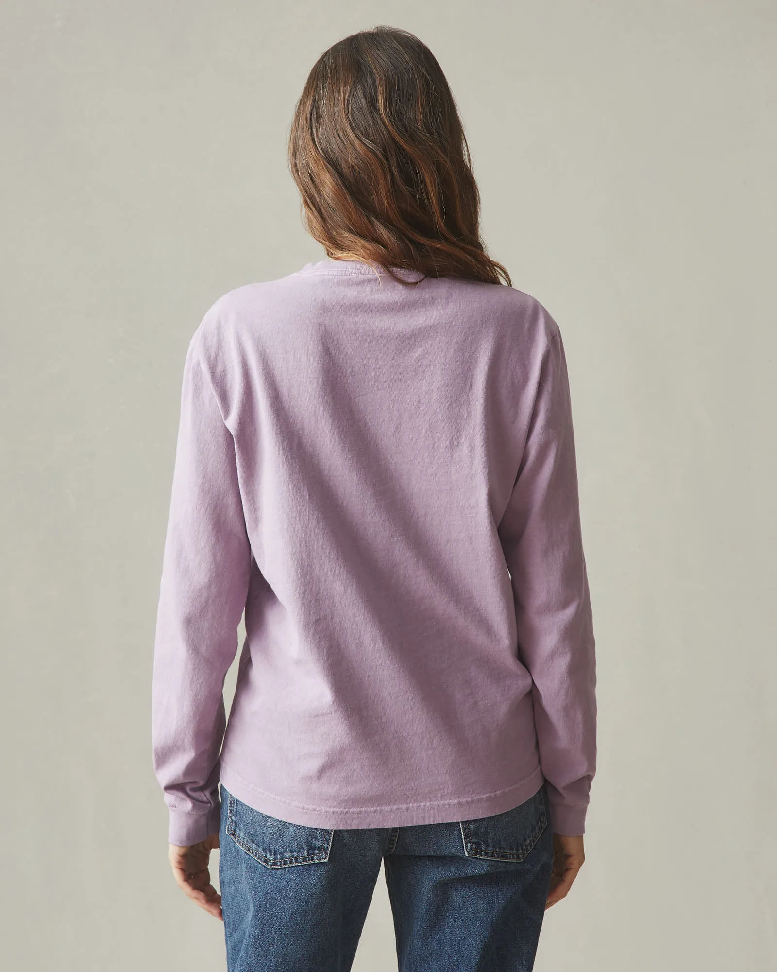 Vintage Crew Tee Long Sleeve - Washed Very Grape sold by American Giant product image thumbnail 3