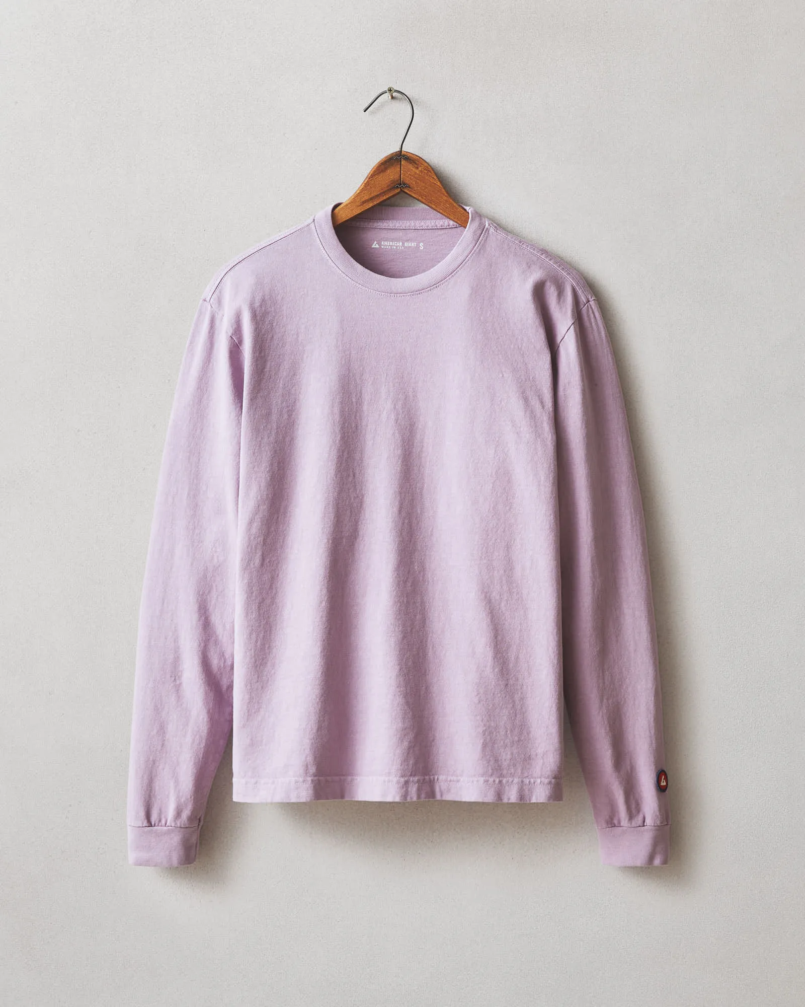 Vintage Crew Tee Long Sleeve - Washed Very Grape sold by American Giant product image thumbnail 5