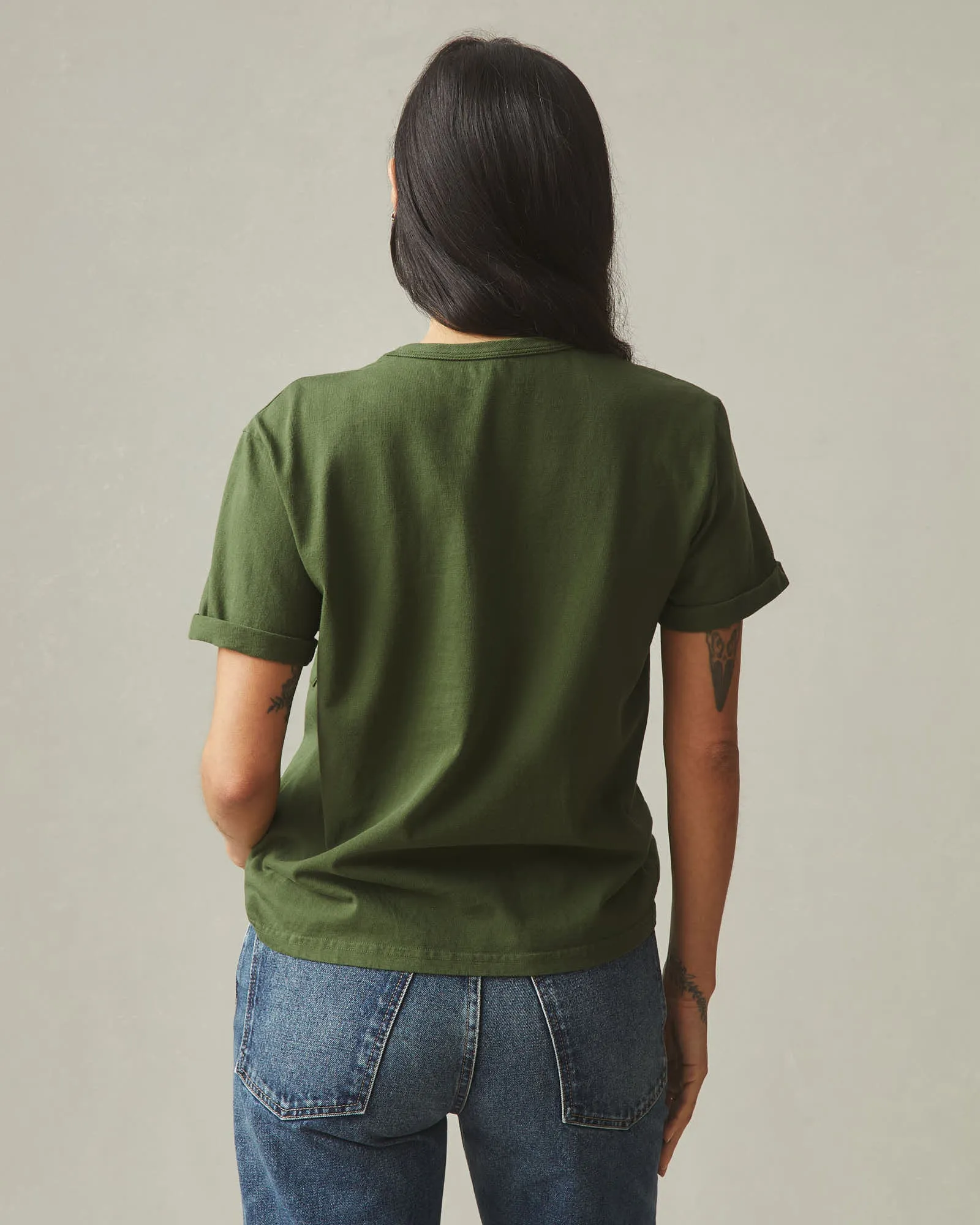 Women's Heavyweight Pocket Tee St. Patrick's Day - Chive sold by American Giant product image thumbnail 3