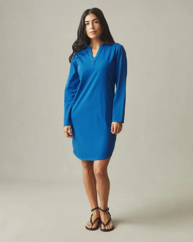 Women's Popover Dress - Classic Blue sold by American Giant