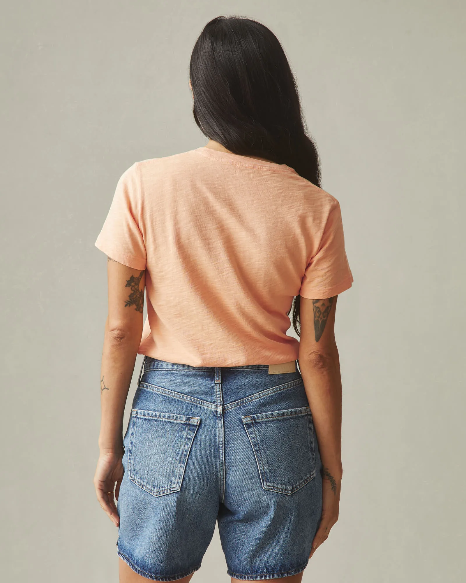 Women's Premium Slub Crew Tee - Peach Fuzz sold by American Giant product image thumbnail 2