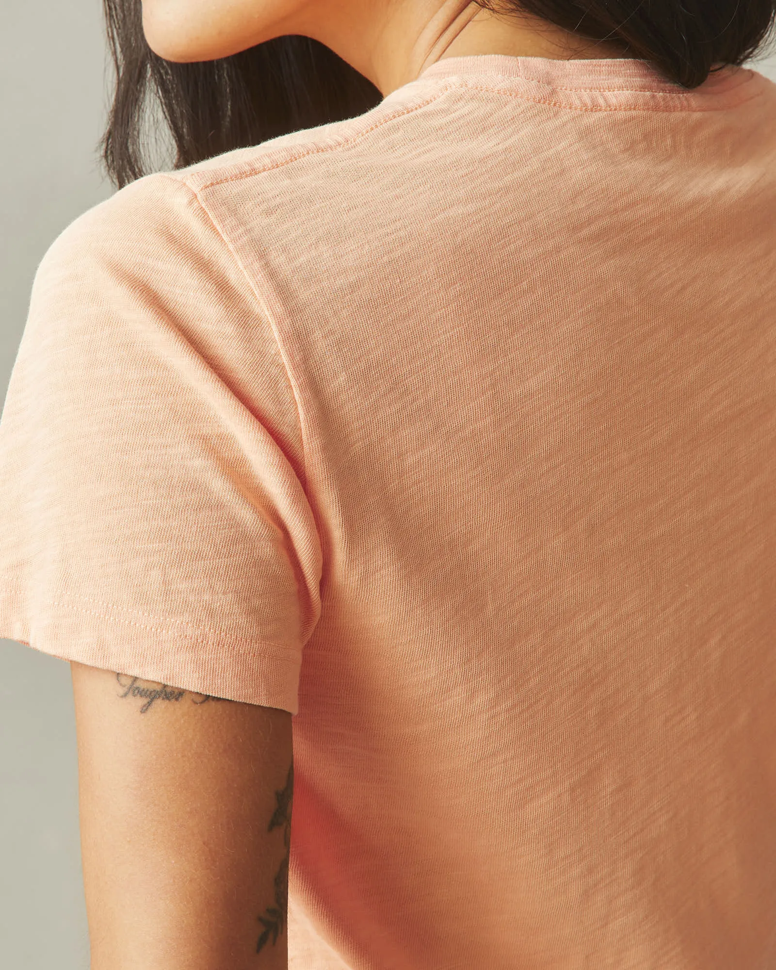 Women's Premium Slub Crew Tee - Peach Fuzz sold by American Giant product image thumbnail 4