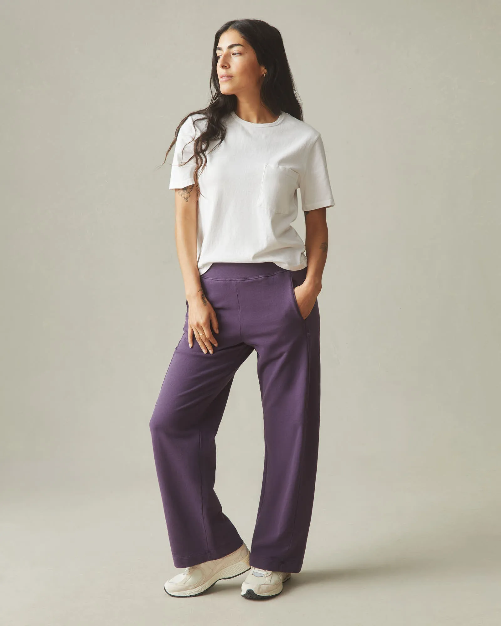 Women's French Terry Straight Sweatpant - Navy Cosmos sold by American Giant product image thumbnail 5