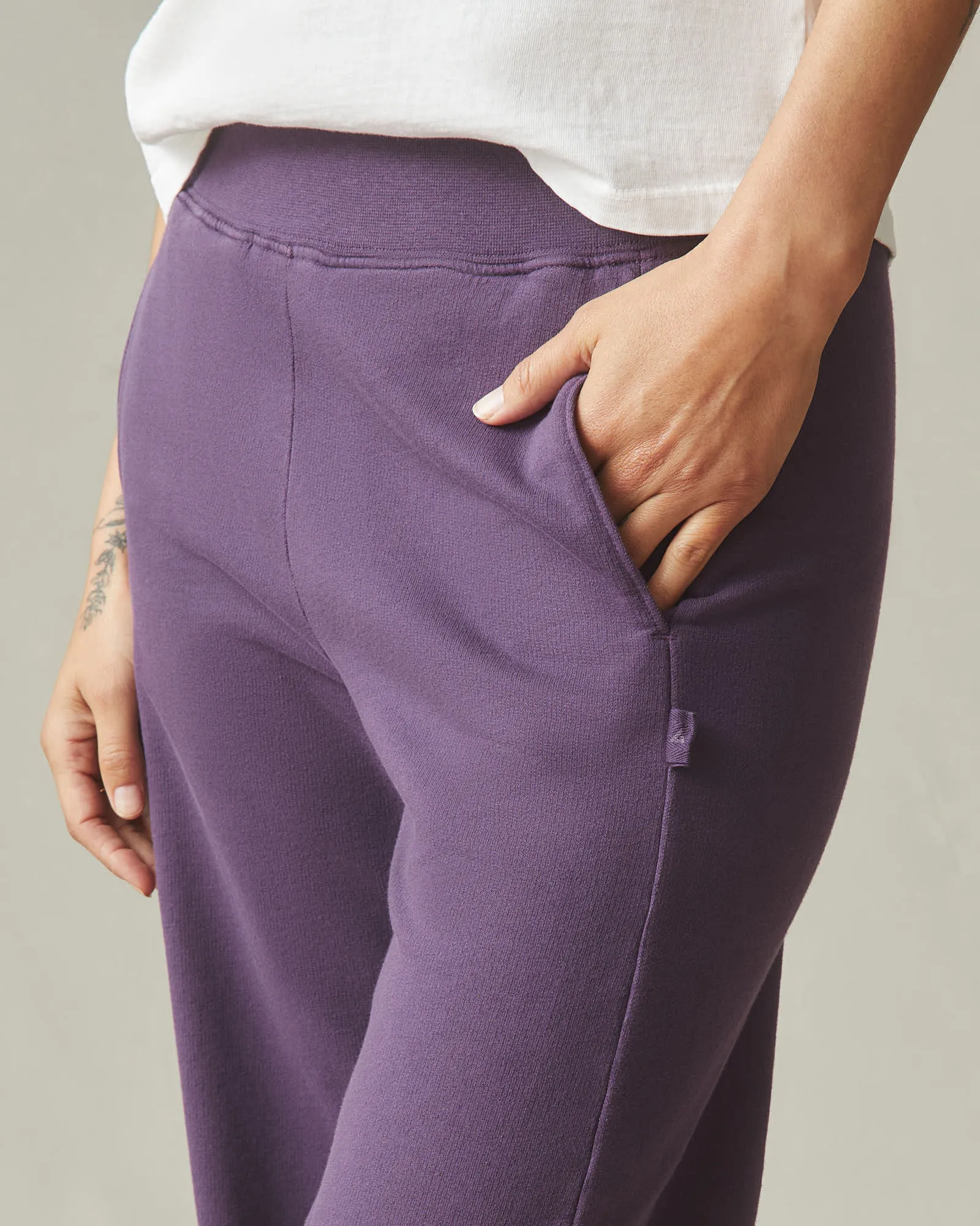 Women's French Terry Straight Sweatpant - Navy Cosmos sold by American Giant product image thumbnail 2