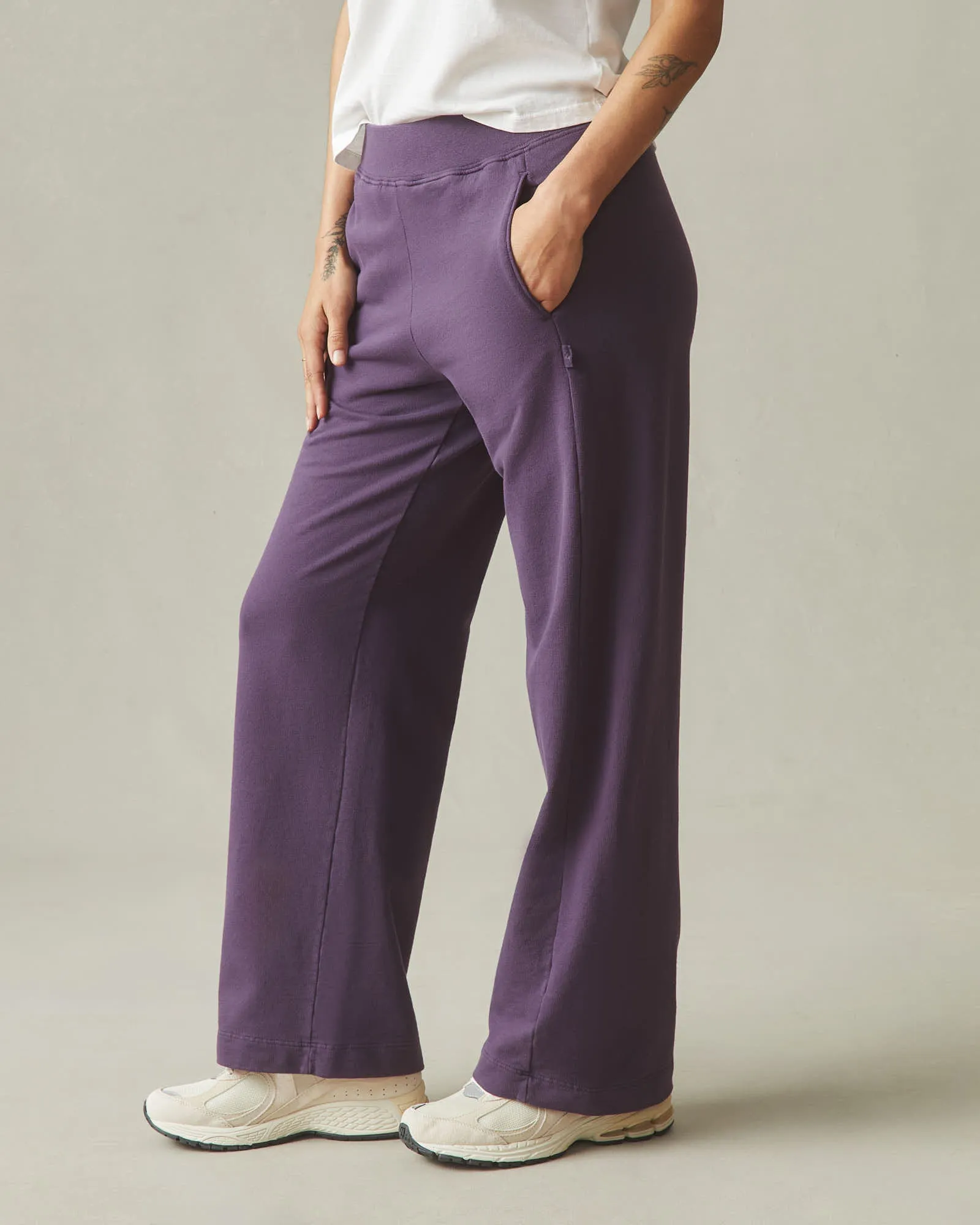 Women's French Terry Straight Sweatpant - Navy Cosmos sold by American Giant product image thumbnail 3