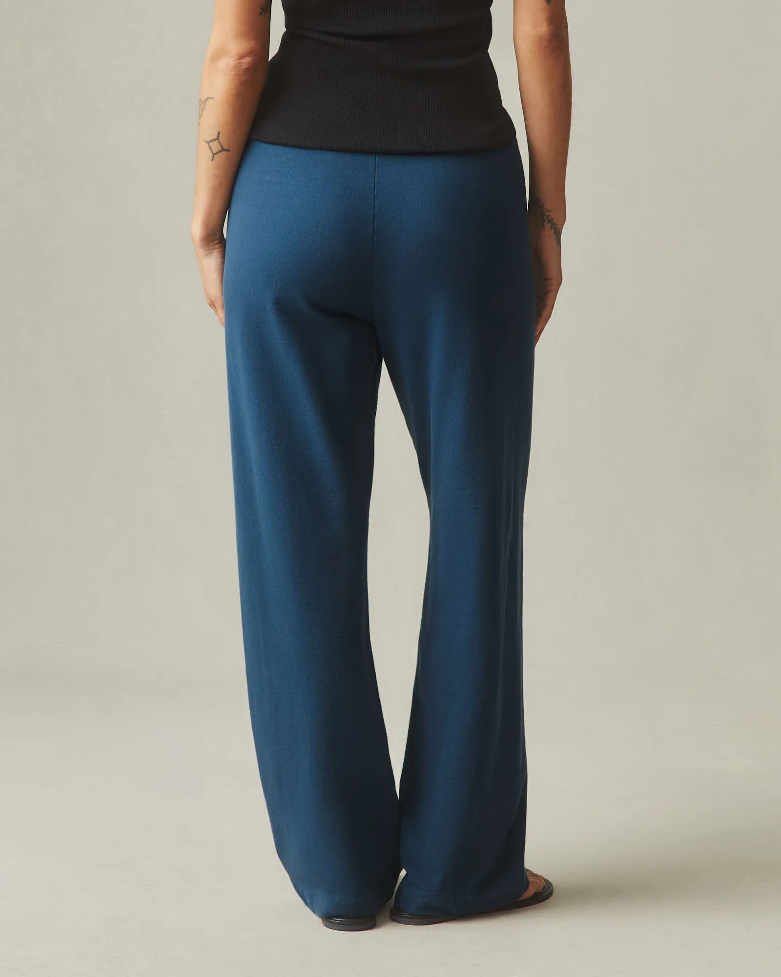 Women's French Terry Straight Sweatpant - Majolica Blue sold by American Giant product image thumbnail 3