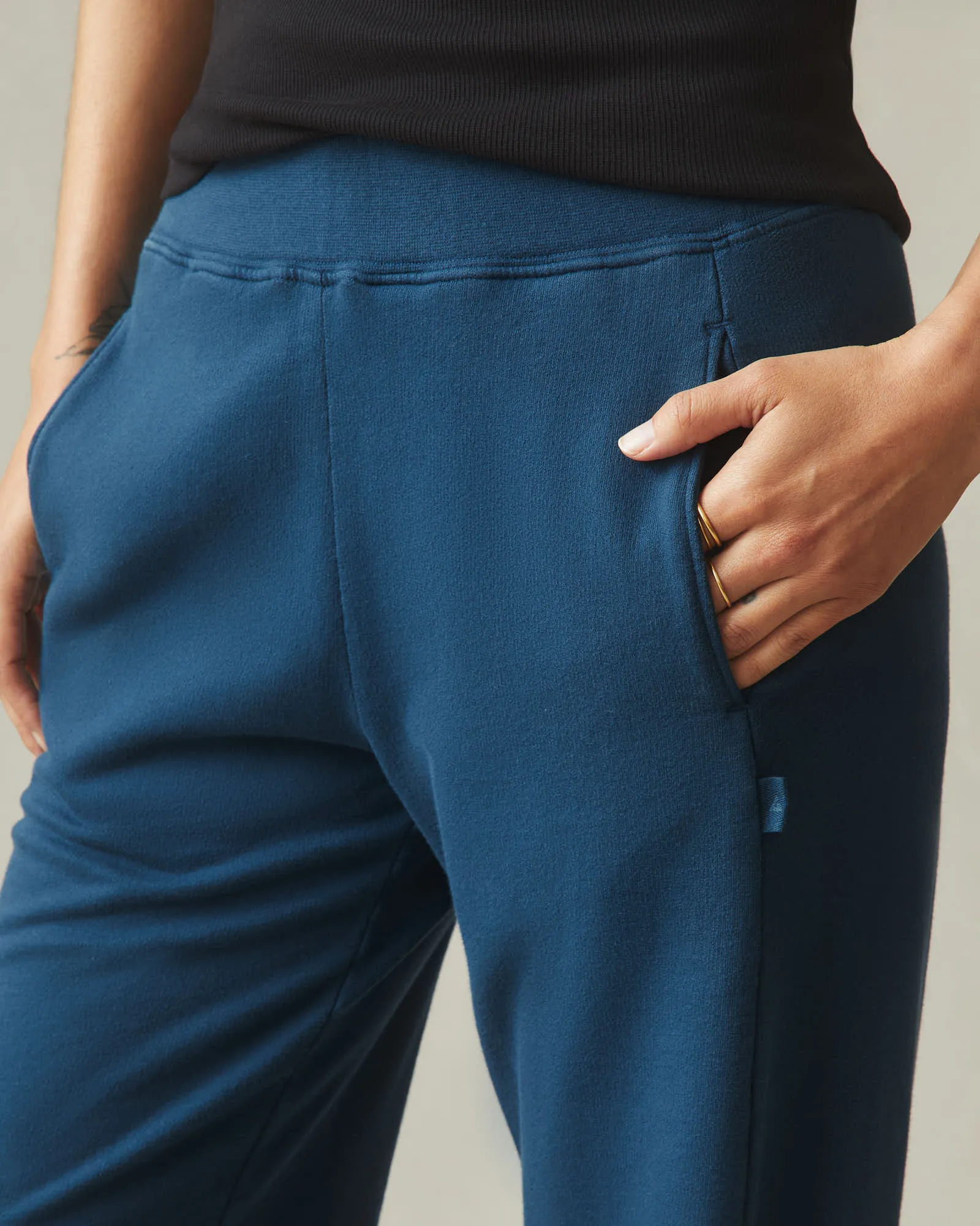 Women's French Terry Straight Sweatpant - Majolica Blue sold by American Giant product image thumbnail 4
