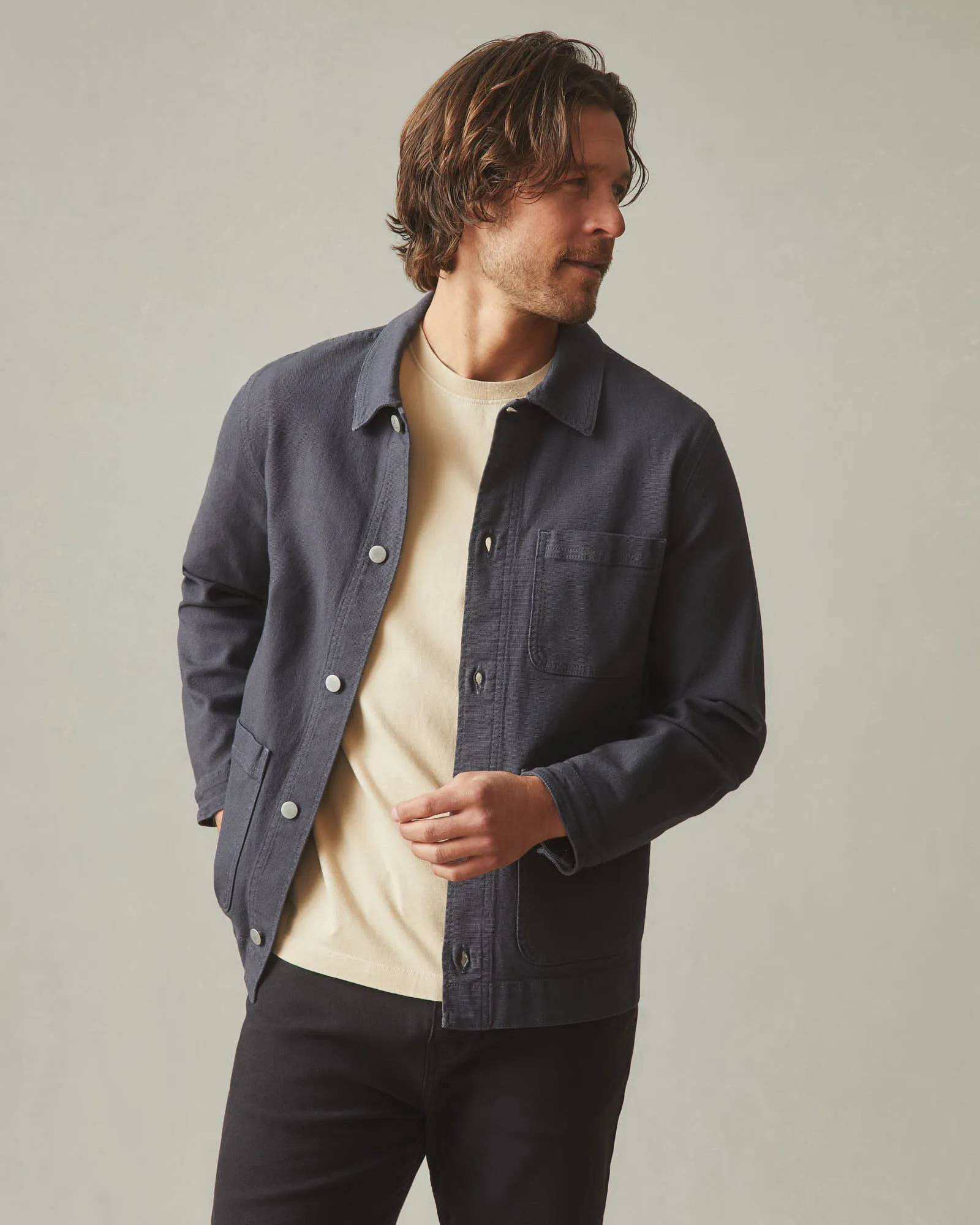 Unisex Roughneck Chore Jacket - Cast Iron sold by American Giant