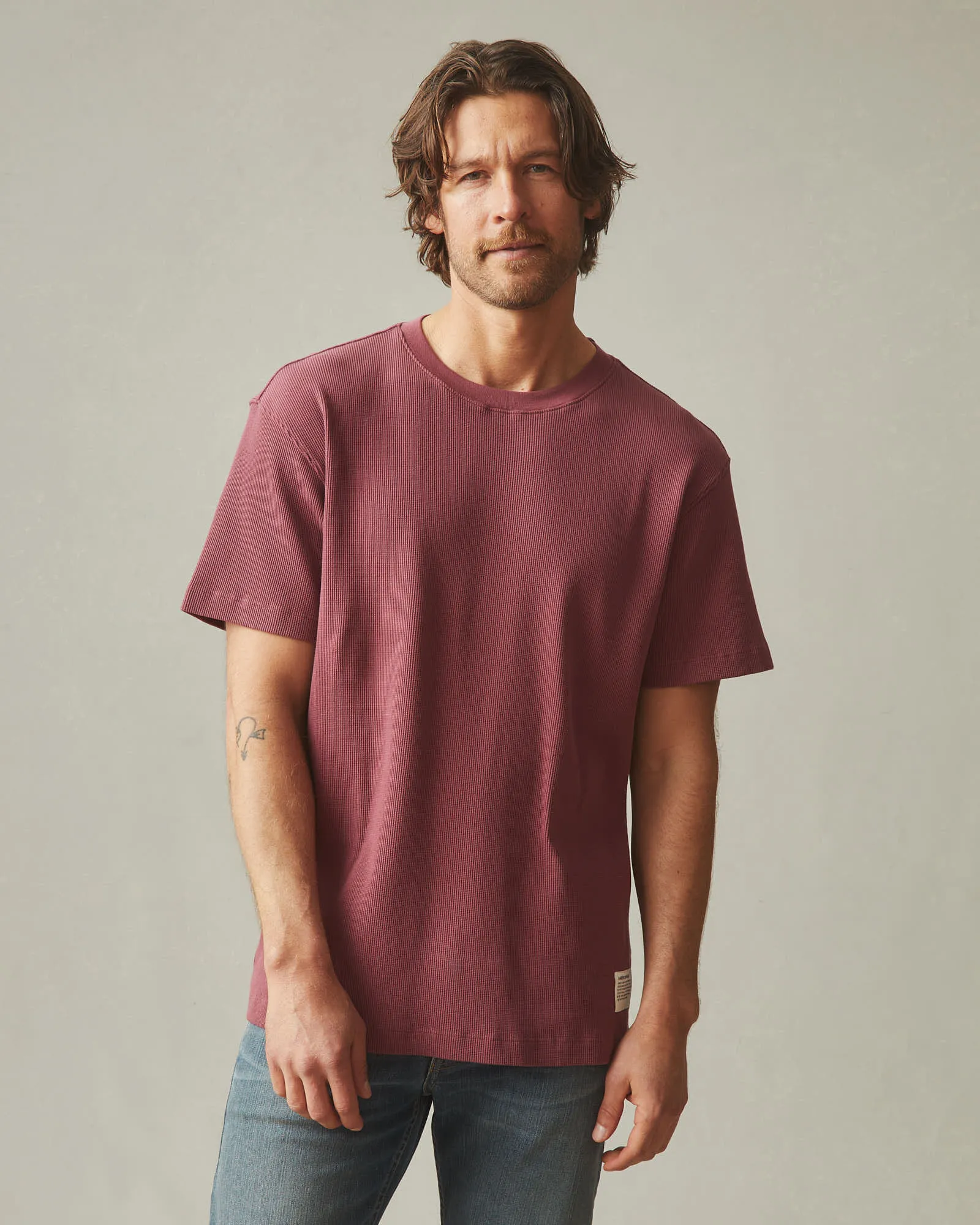 Men's Waffle Crew Tee - Wild Ginger sold by American Giant