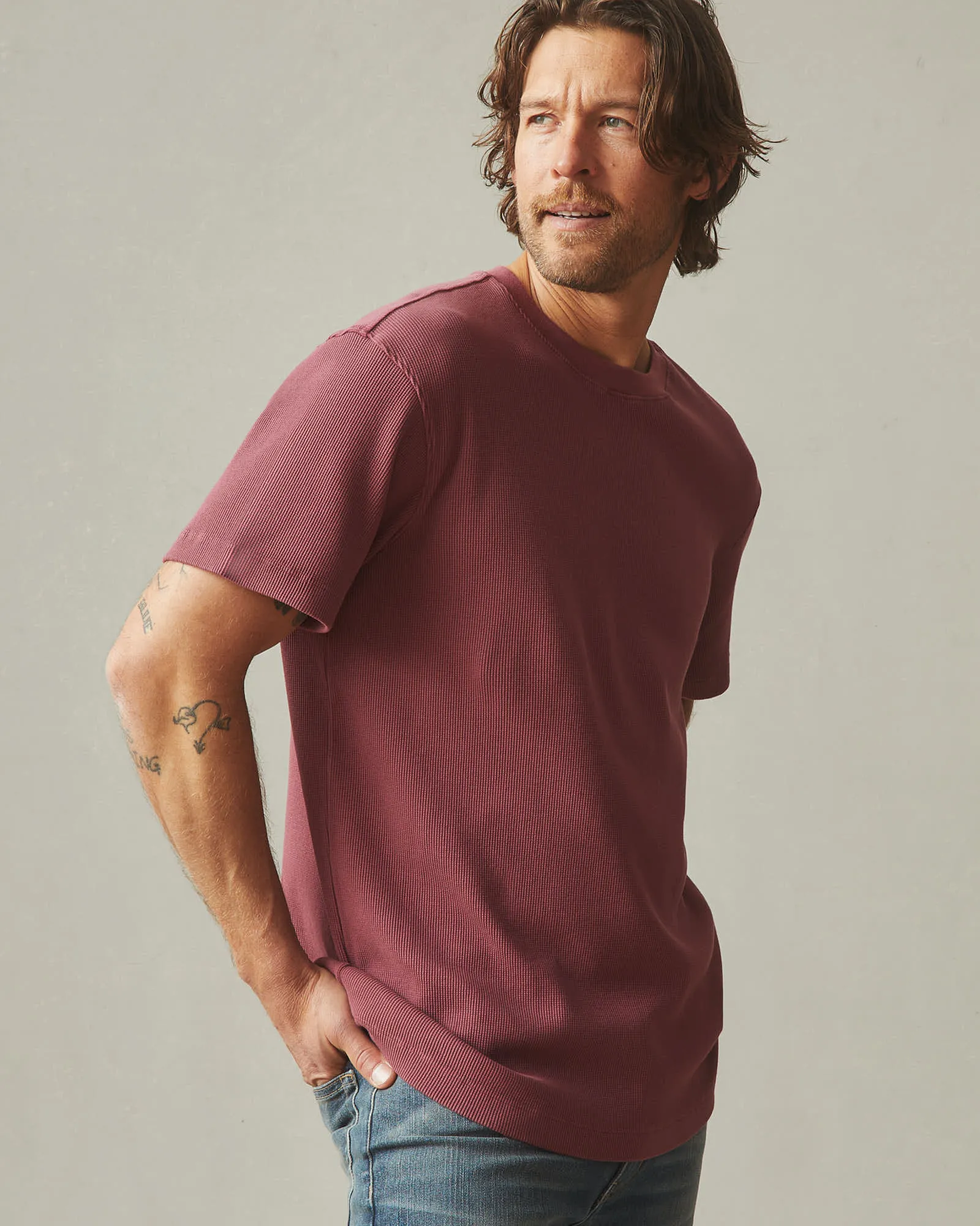 Men's Waffle Crew Tee - Wild Ginger sold by American Giant product image thumbnail 2