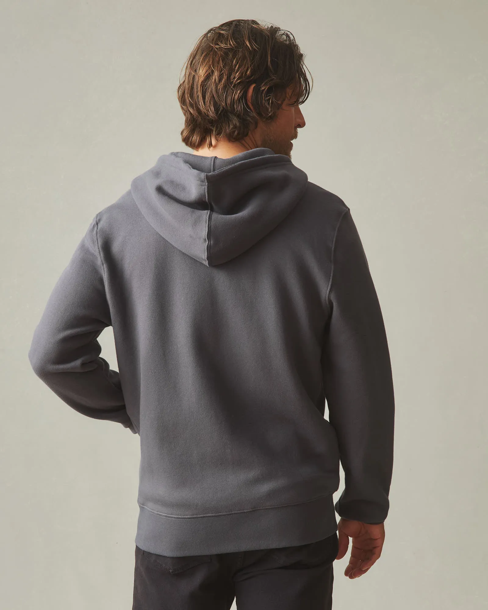 Men's Midweight Full Zip - Dark Charcoal sold by American Giant product image thumbnail 4