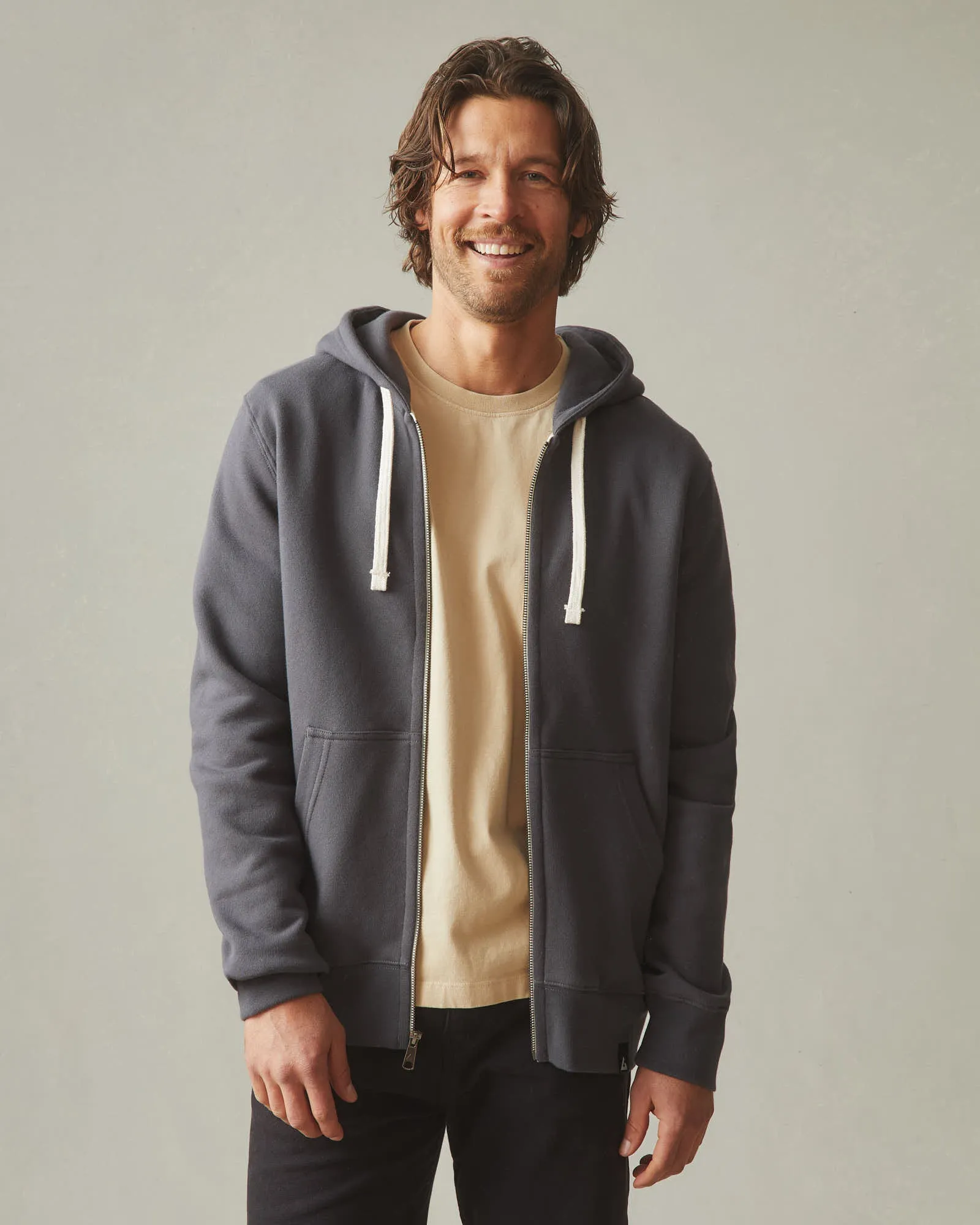 Men's Midweight Full Zip - Dark Charcoal sold by American Giant product image thumbnail 3