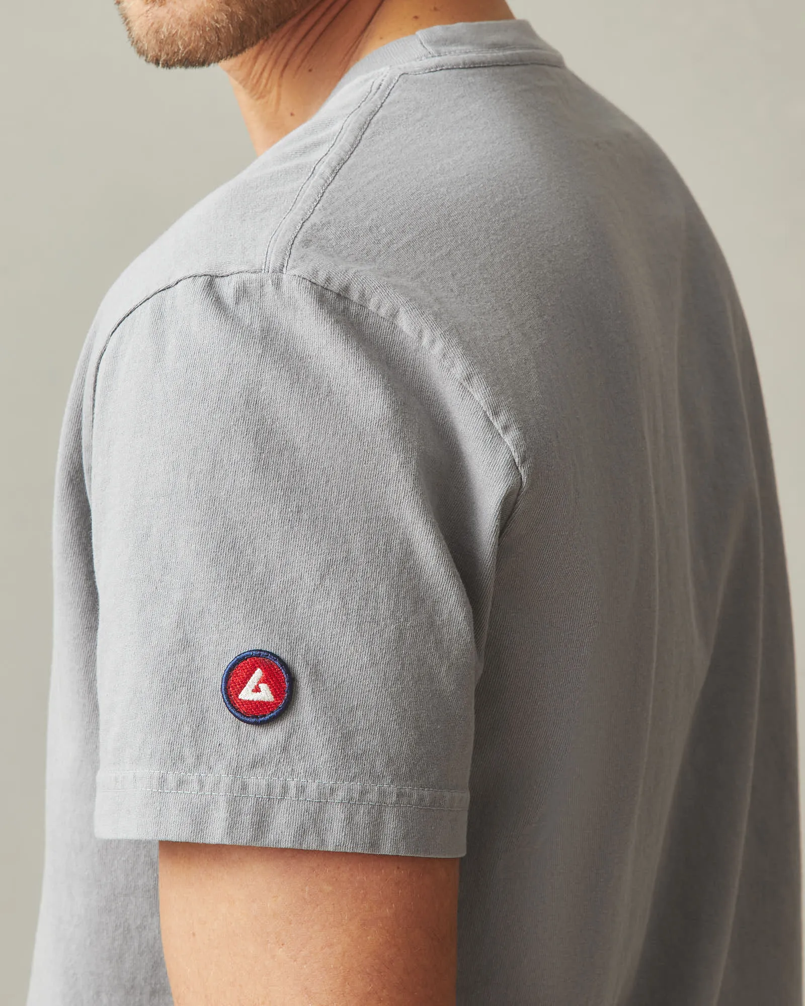 Men's Vintage Crew Tee - Washed Silent Storm sold by American Giant product image thumbnail 4