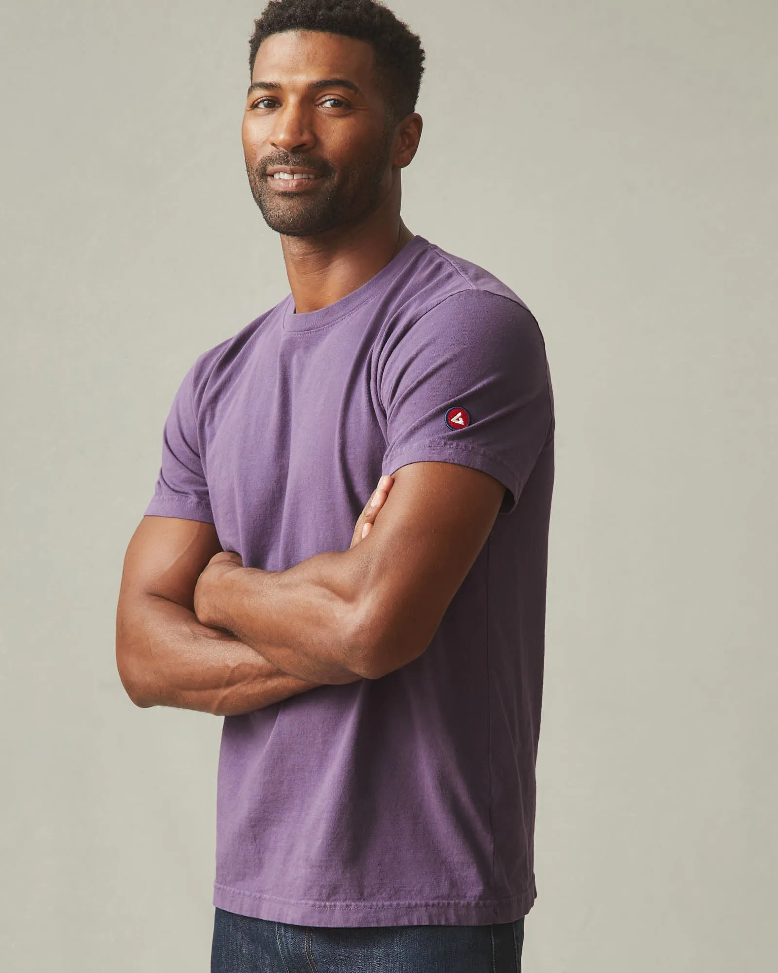 Men's Vintage Crew Tee - Washed Navy Cosmos sold by American Giant product image thumbnail 2