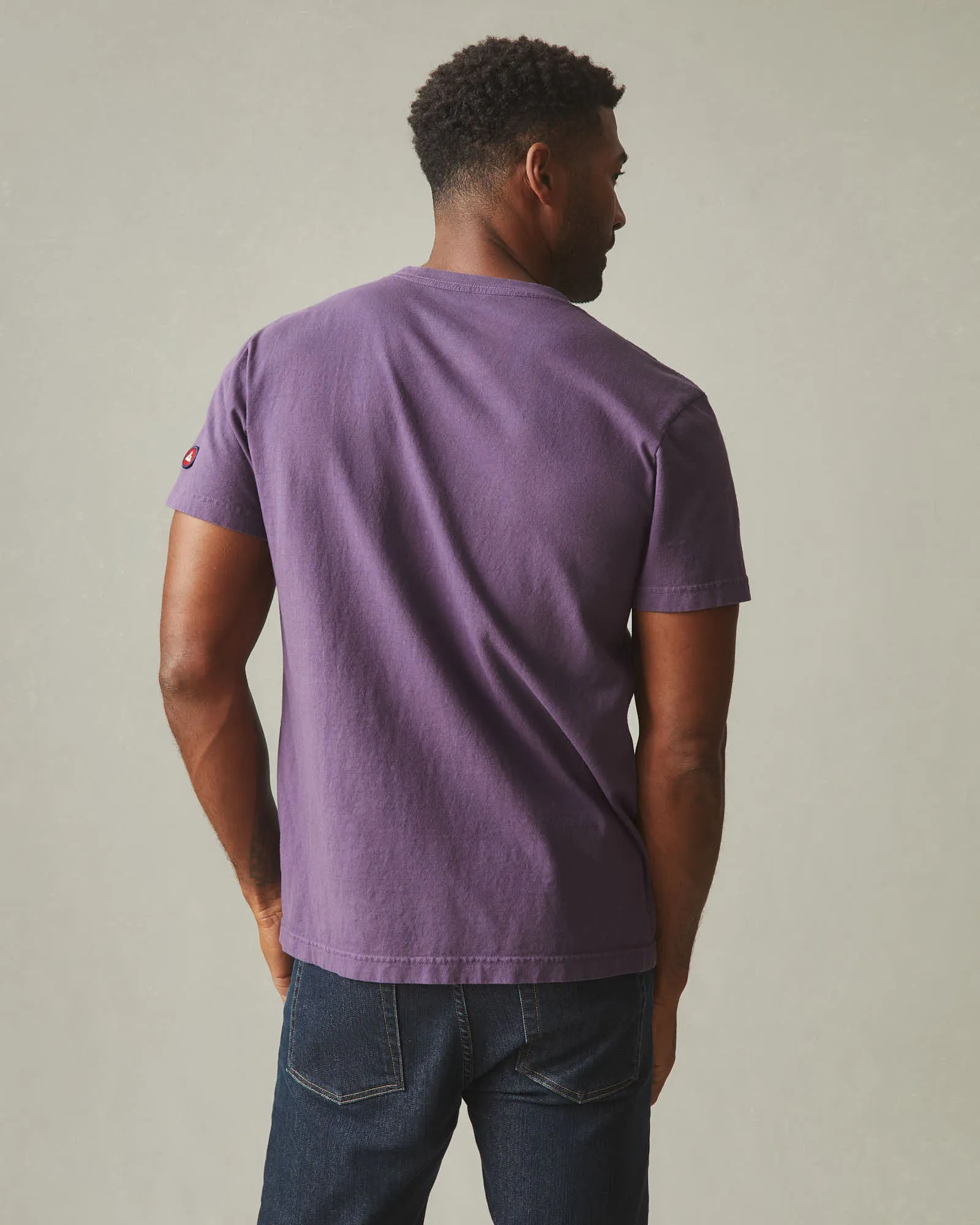 Men's Vintage Crew Tee - Washed Navy Cosmos sold by American Giant product image thumbnail 3