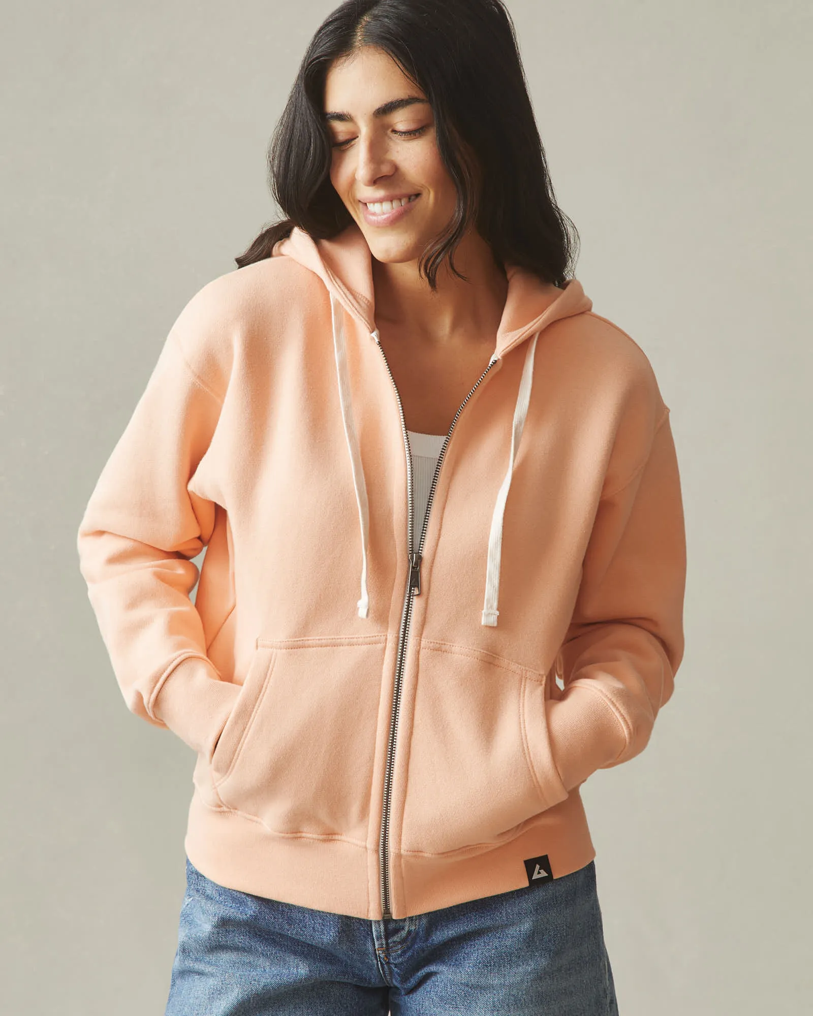 Women's Midweight Full Zip - Peach Fuzz sold by American Giant product image thumbnail 4