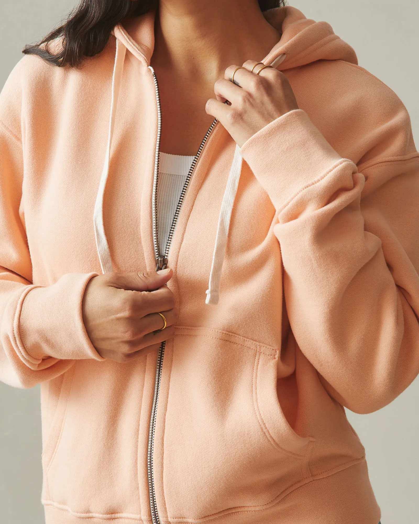 Women's Midweight Full Zip - Peach Fuzz sold by American Giant product image thumbnail 2