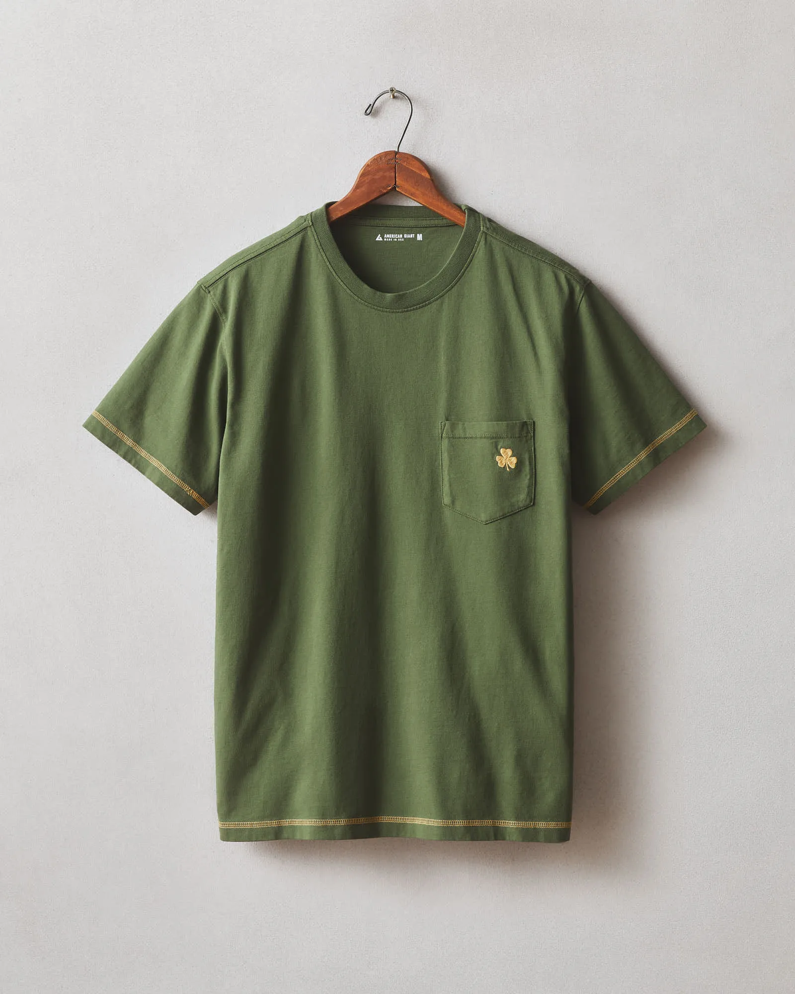 Men's Heavyweight Pocket Tee St. Patrick's Day - Chive sold by American Giant product image thumbnail 4