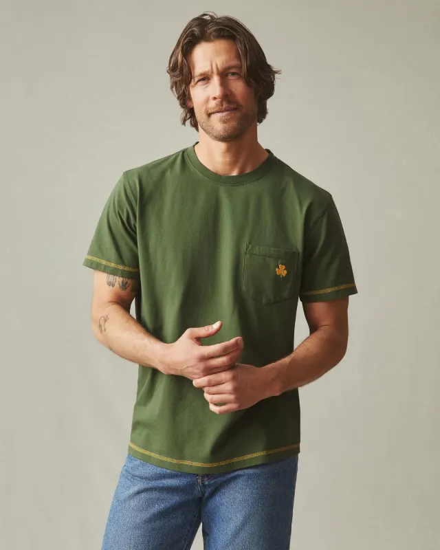 Men's Heavyweight Pocket Tee St. Patrick's Day - Chive sold by American Giant